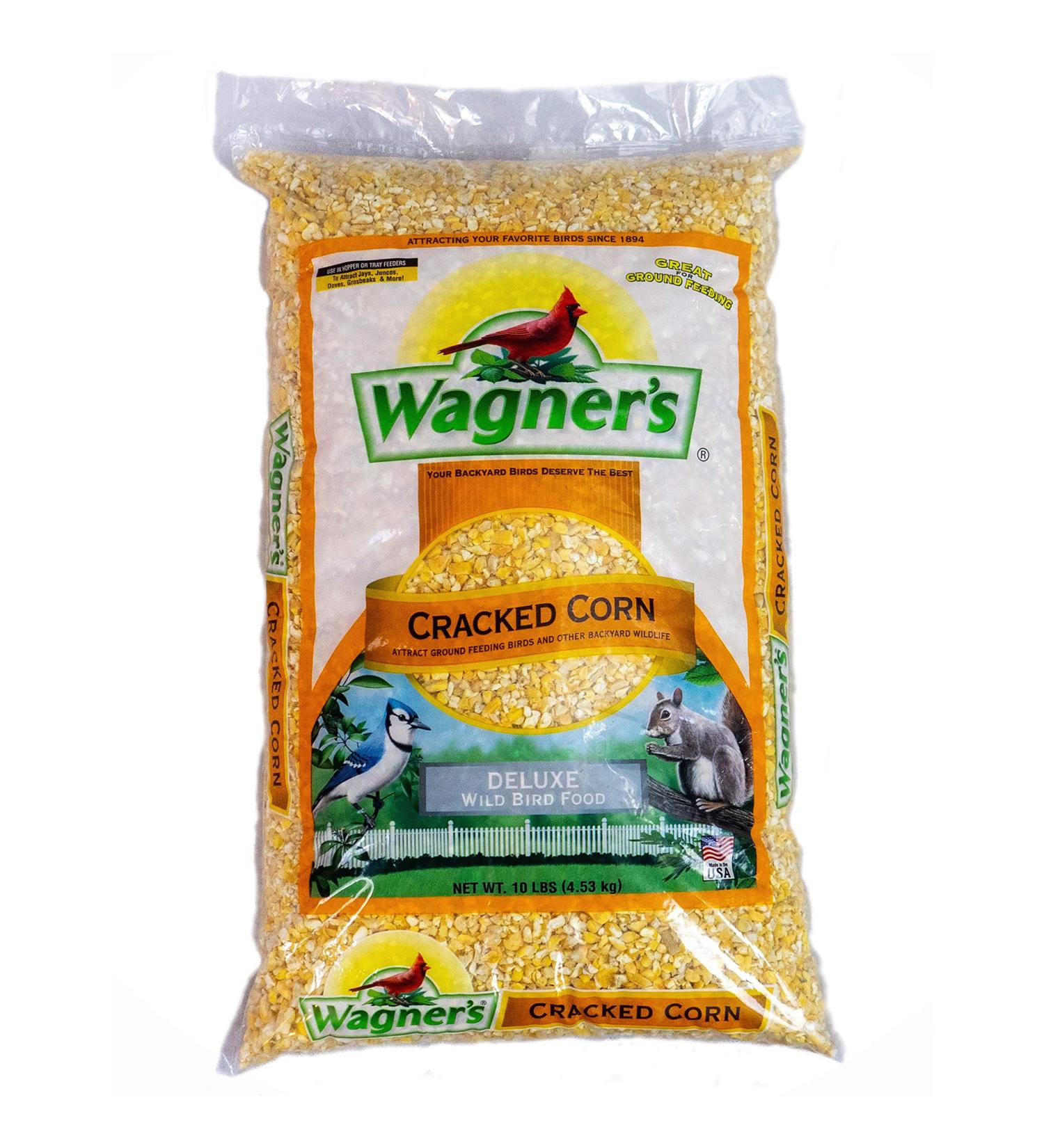 Wagner's 18542 Cracked Corn Wild Bird Food - 10 lb Bag | High-Quality Wild Bird Feed - Buy Online on GoSupps.com