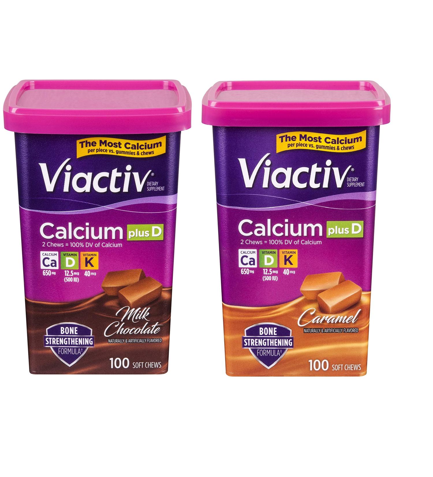 Viactiv Calcium Soft Chews 200ct - Milk Chocolate & Caramel Flavor - Buy Online on GoSupps.com
