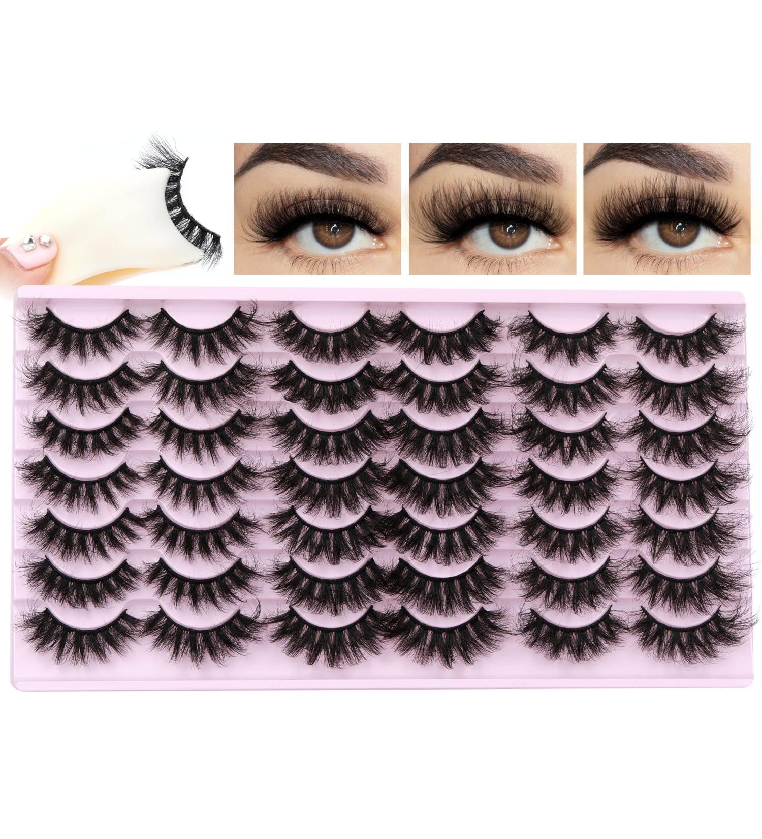 Fluffy 21 Pairs Dramatic Mink Lashes Set with Applicator | FANXITON - Buy Online on GoSupps.com