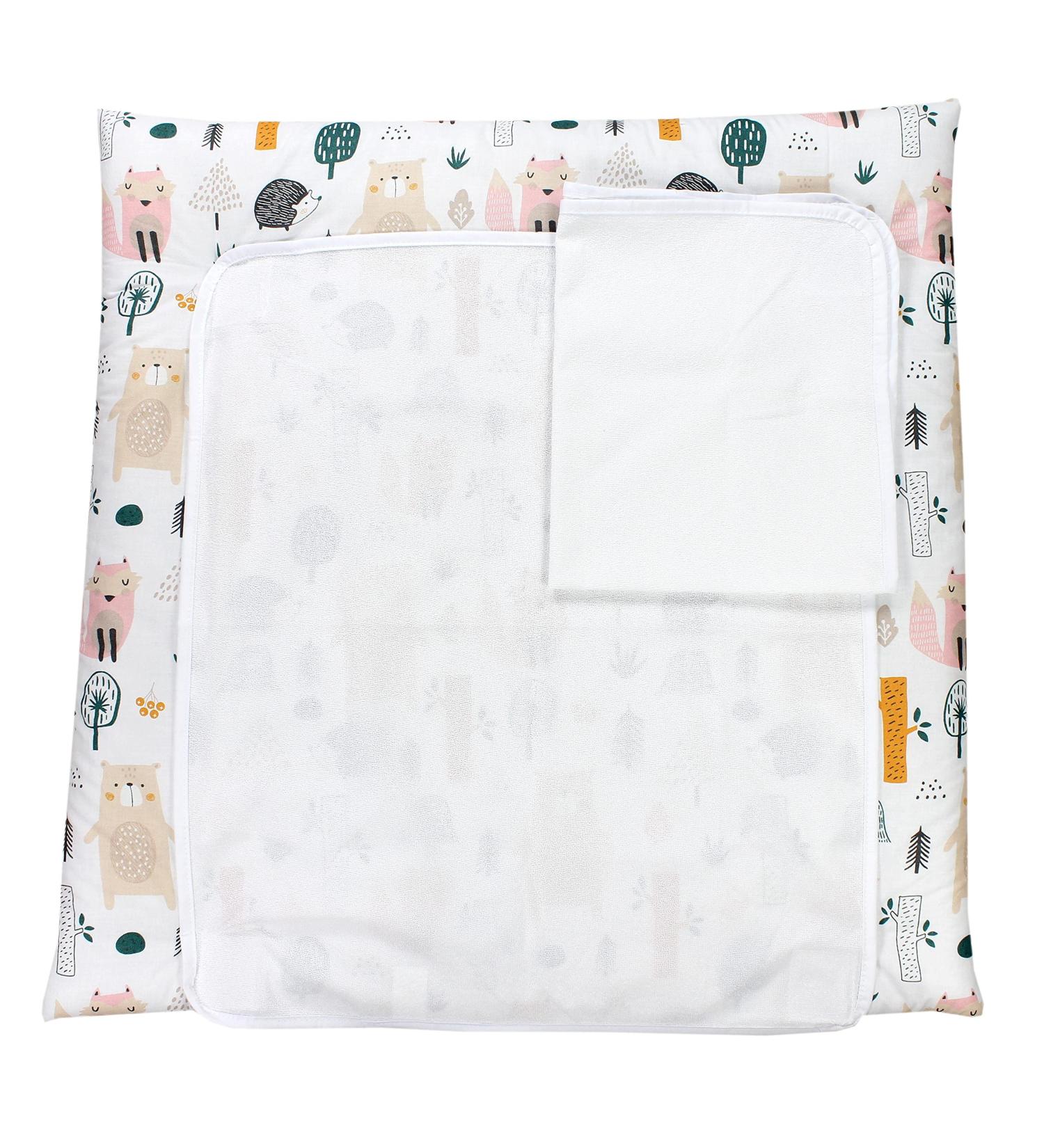 TupTam Baby Changing Mat with 2 Terry Cloth Covers - Forest/Beige 70 x 50 cm | International Shipping Available - Buy Online on GoSupps.com