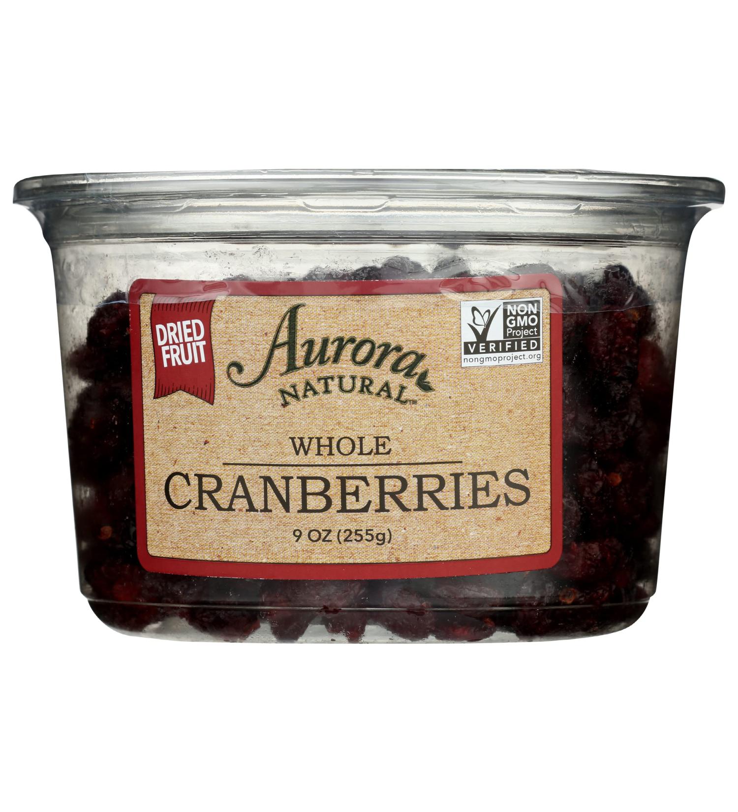 Aurora Natural Deluxe Whole Cranberries - Premium Dried Fruit for Healthy Snacks - Buy Online on GoSupps.com
