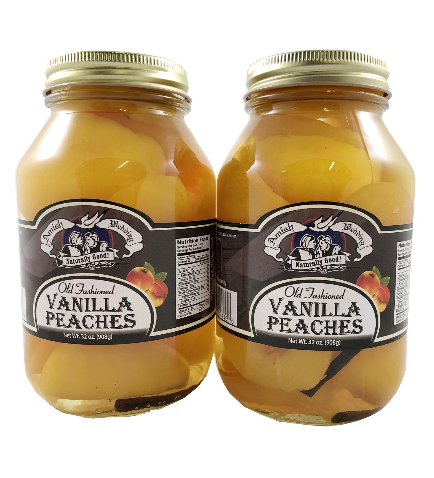 Amish Wedding Vanilla Peaches 32 Ounces (Pack of 2)