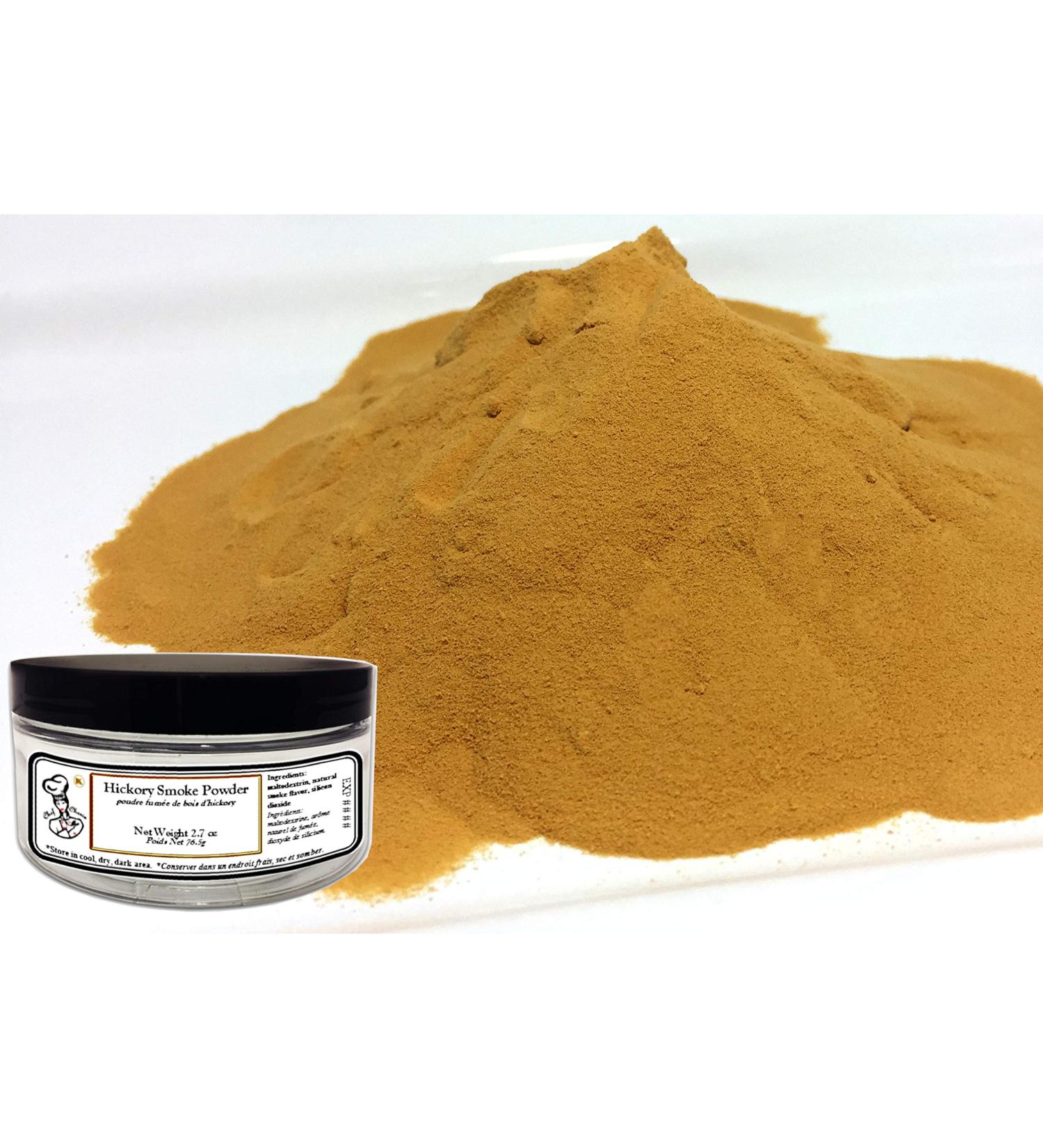Hickory Smoke Powder - Plastic Jar (Holds 76.5 grams 2.7 oz. )- KOSHER -GLUTEN FREE 76.5 g (Pack of 1)