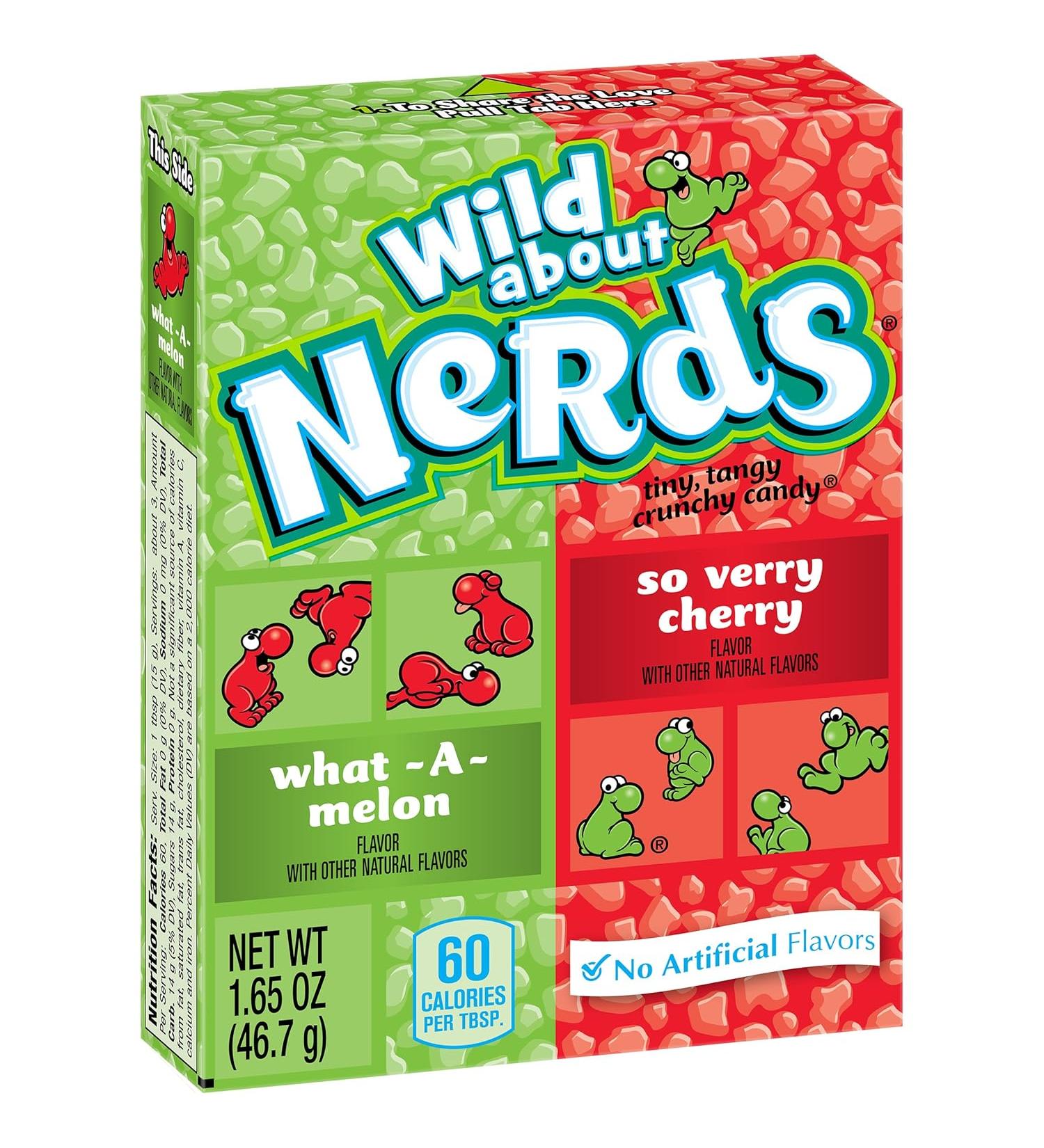 Nerds Tiny tangy crunchy candy with watermelon and cherry - 1.65 Oz - Buy Online on GoSupps.com