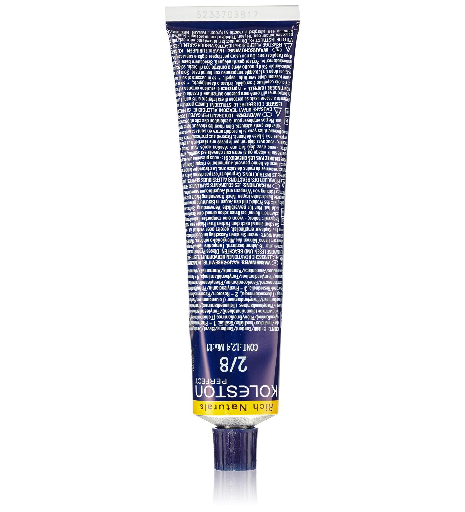Wella Professionals Koleston 2/8 Blue-Black Hair Color - 60 ml | International Shipping Available - Buy Online on GoSupps.com
