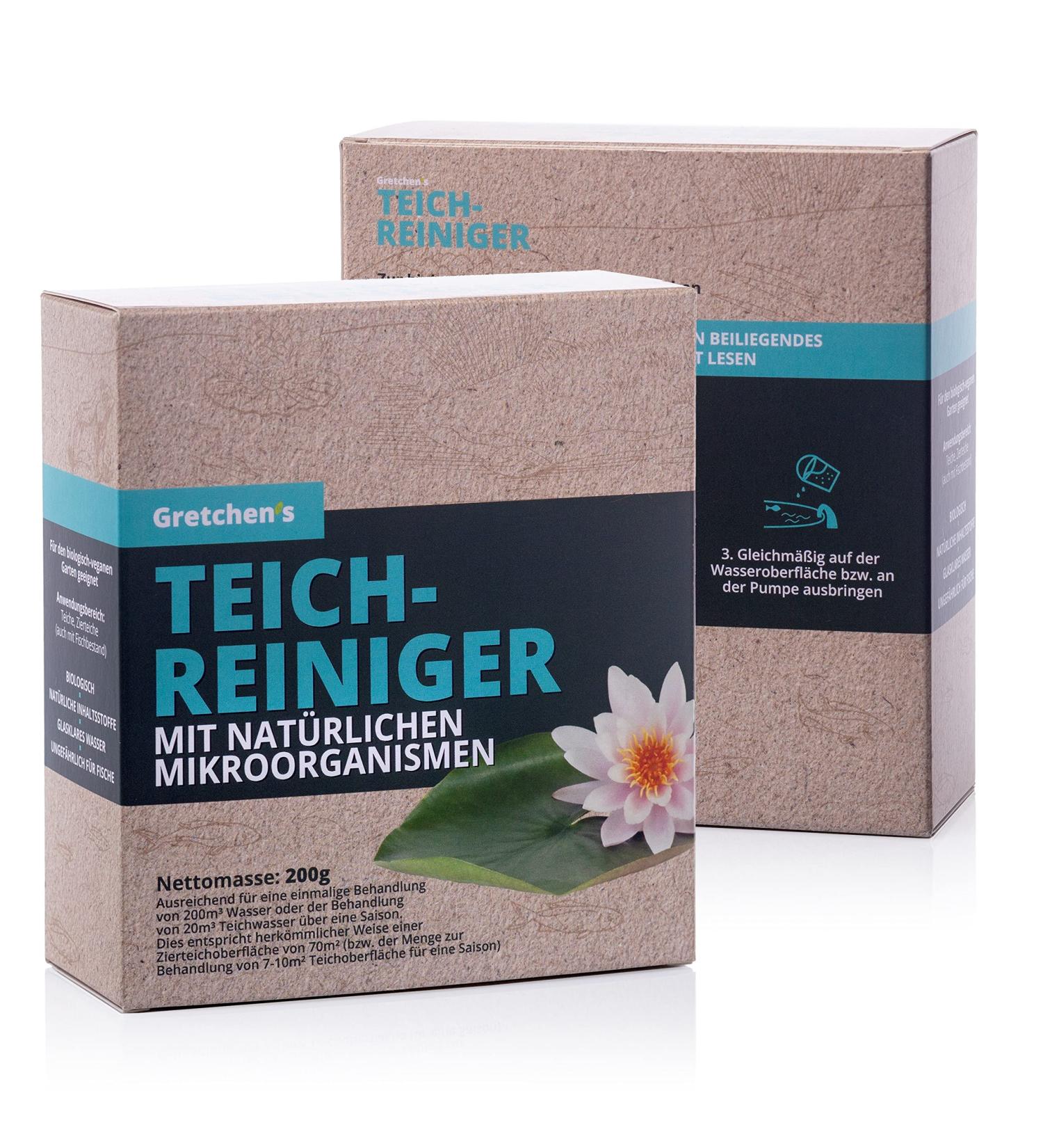 Gretchen Organic Pond Cleaner 200g - Eco-Friendly Vegan Powder for Clear Water & Safe Fish Care - Buy Online on GoSupps.com