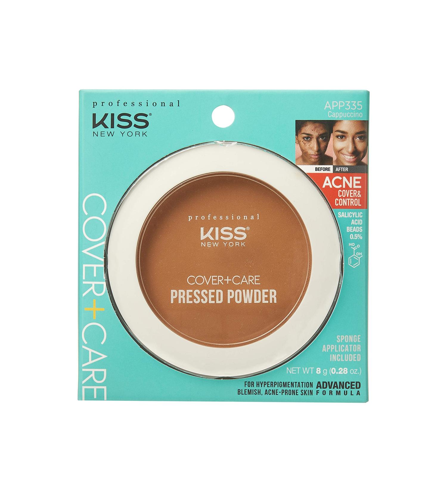 KISS Cover & Care Acne Control Pressed Powder in Cappuccino - APP335 | Acne-Fighting Formula - Buy Online on GoSupps.com