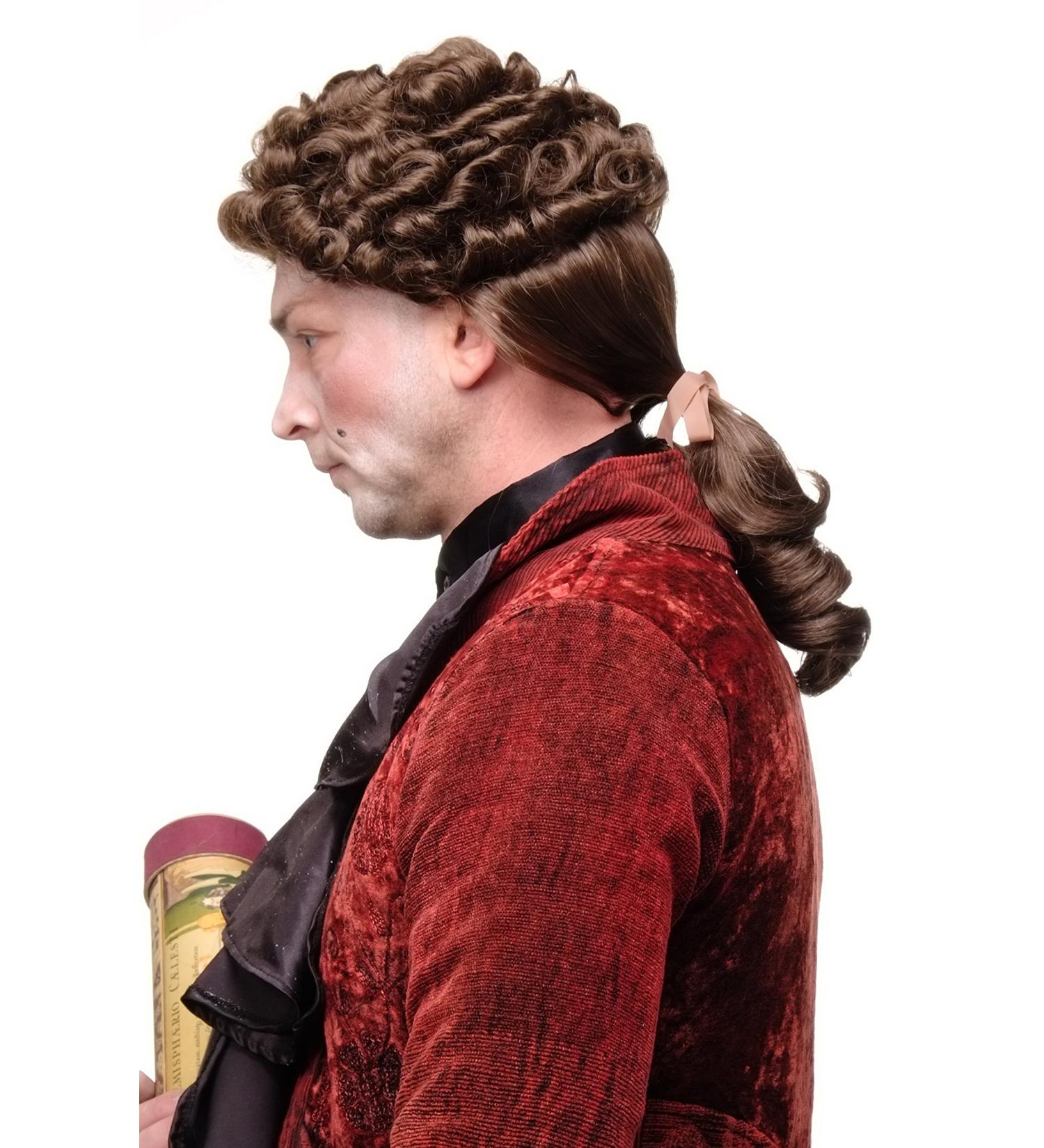 Shop Quality Wig Me Up GFW 1617-10 Renaissance & Baroque Curly Brown Braid for Noblemen & Noblewomen International Shipping Available - Buy Online on GoSupps.com