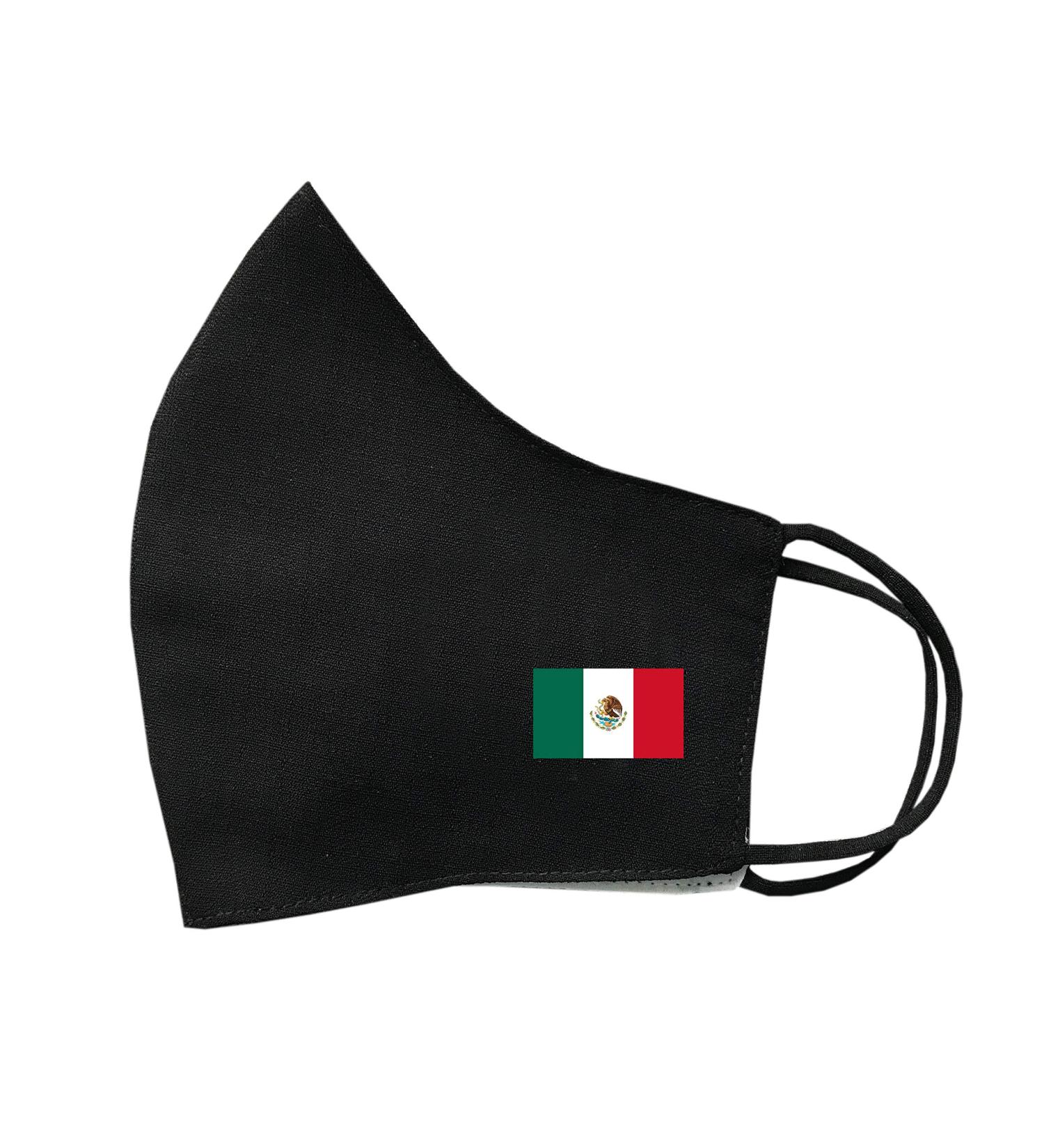 SET OF 4 X Mexican FLag Cotton Face Mask Protective Covering Washable Reusable Breathable Cover Mexico Flag Mask
