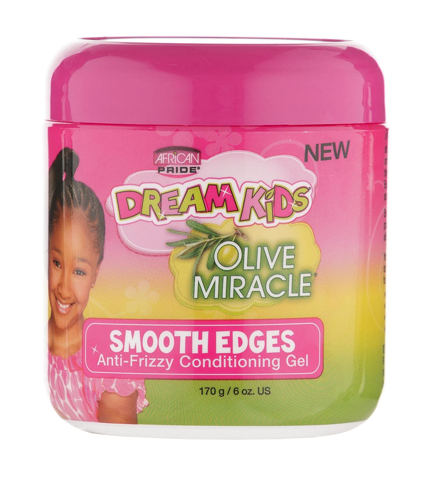 African Pride Dream Kids Olive Miracle Smooth Edges Gel - 6 oz - Anti-Frizzy Conditioning with Olive Oil - Reduces Dryness & Breakage - Buy Online on GoSupps.com