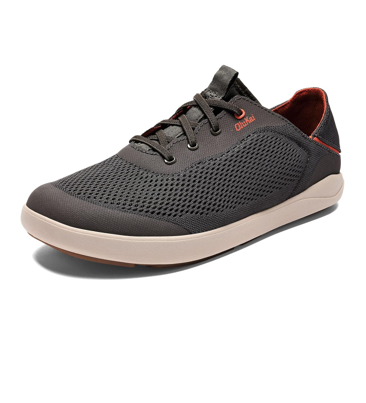 OLUKAI Moku Pae Boat Shoes - Island Salt/Koi | No-Tie Laces, Lightweight Mesh, Comfort Fit | Size 10.5 - Buy Online on GoSupps.com