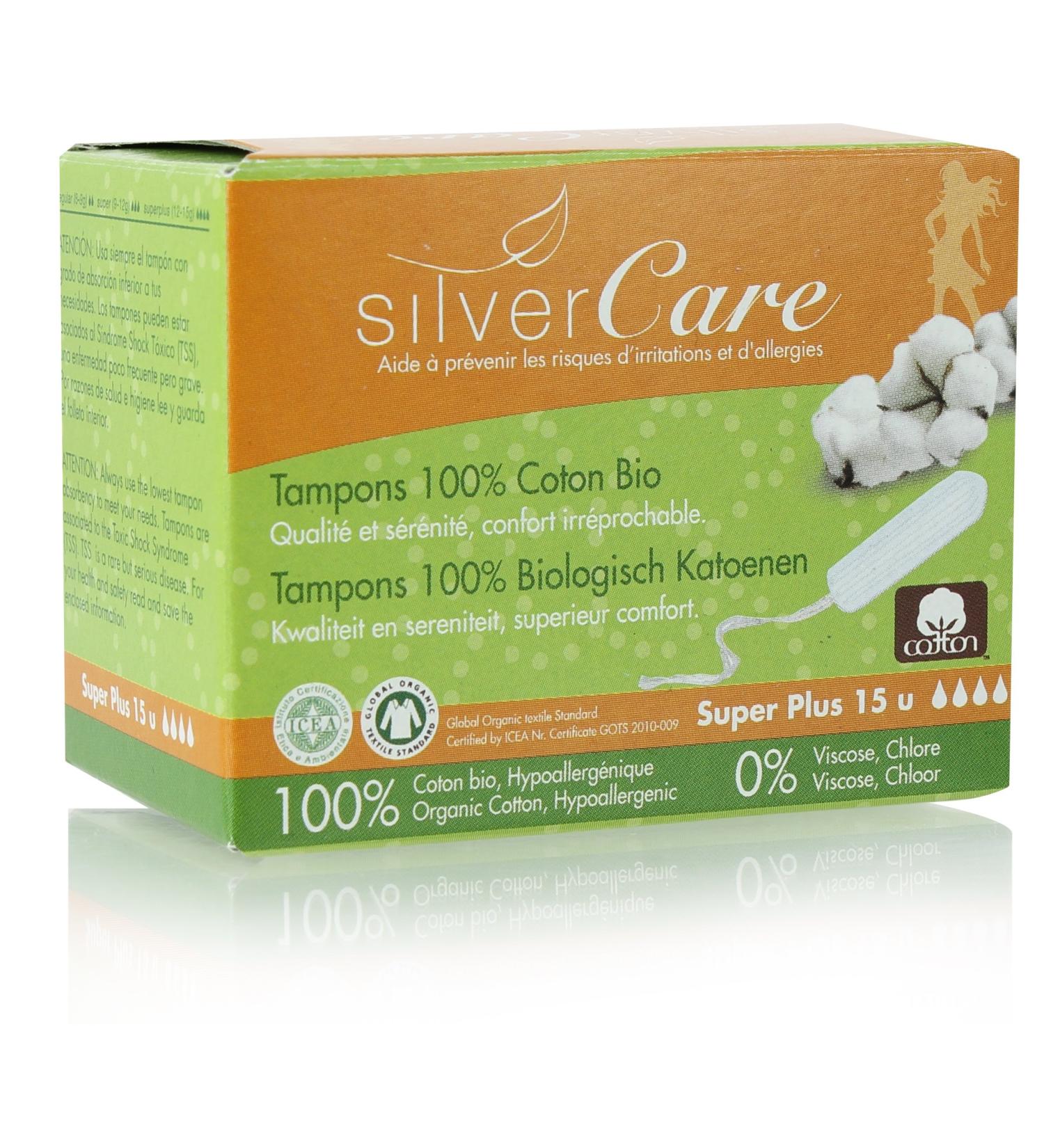 Stamp Super Plus without applicator 100% organic cotton Silvercare