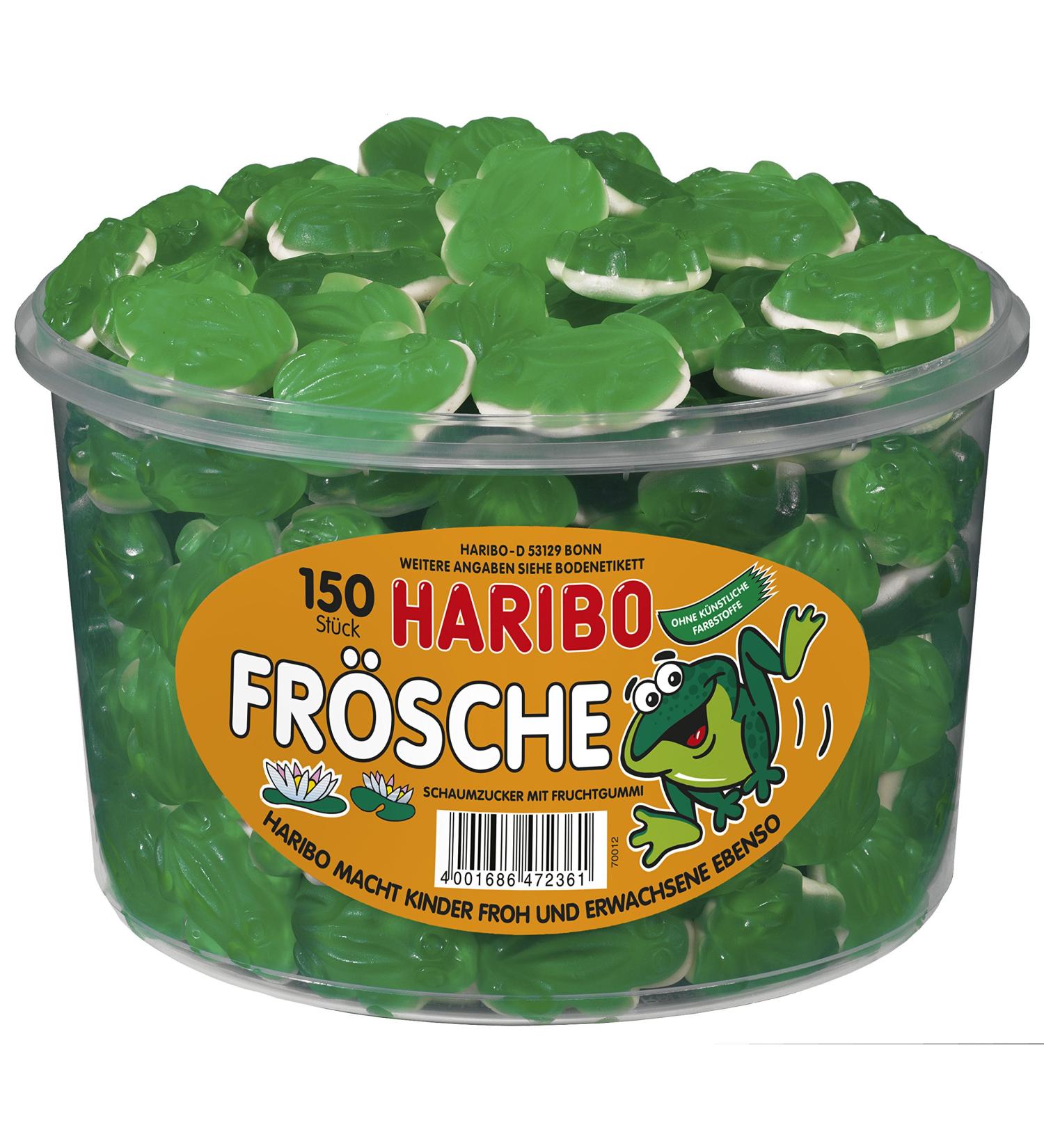 Haribo Frogs 1 pack (1 x 1050g can) fruity 1.05 kg (1 pack)