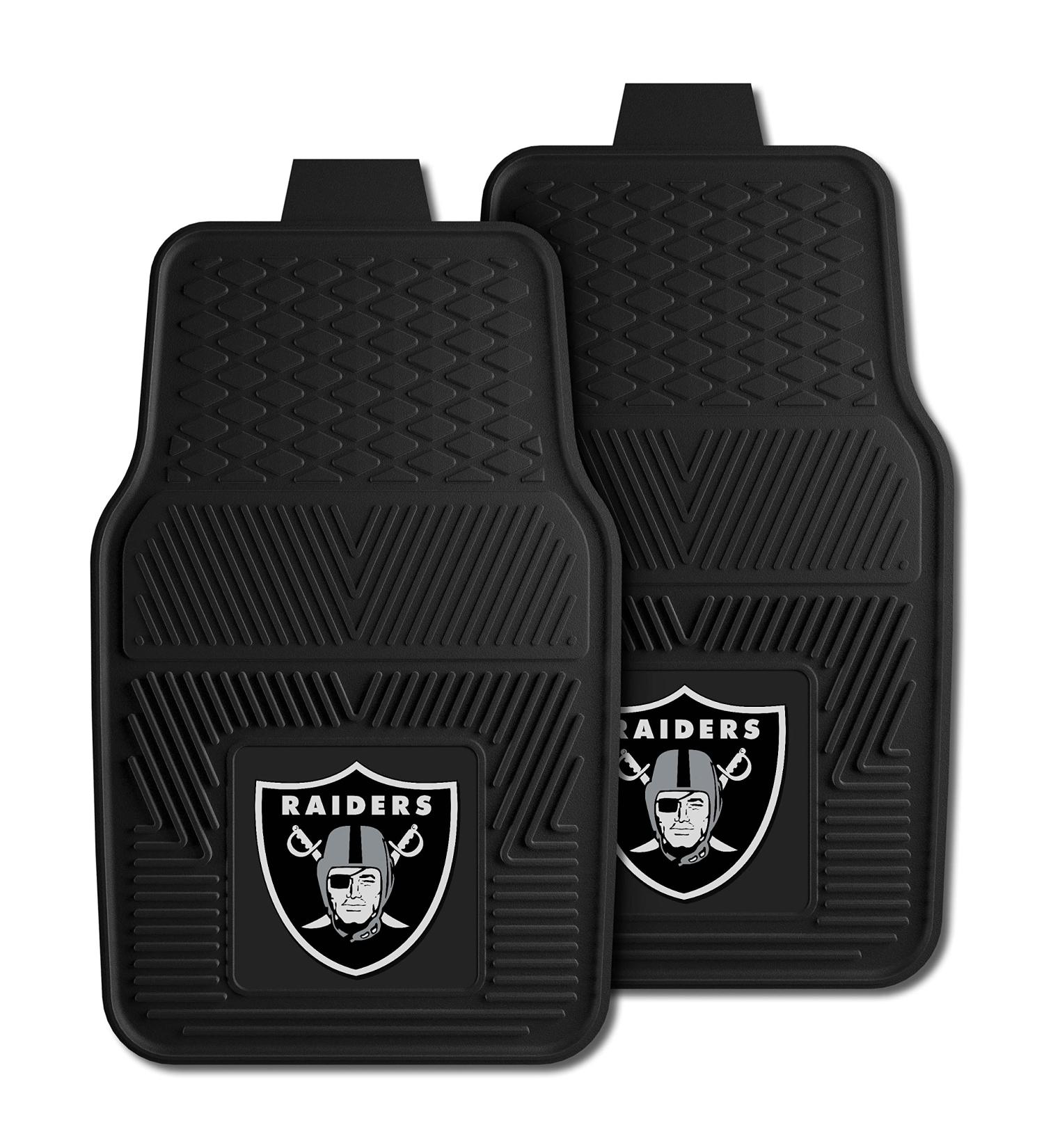 Fanmats 8774 Las Vegas Raiders Front Row Car Mat Set - Heavy Duty Vinyl, All Weather Protection, Universal Fit - Buy Online on GoSupps.com