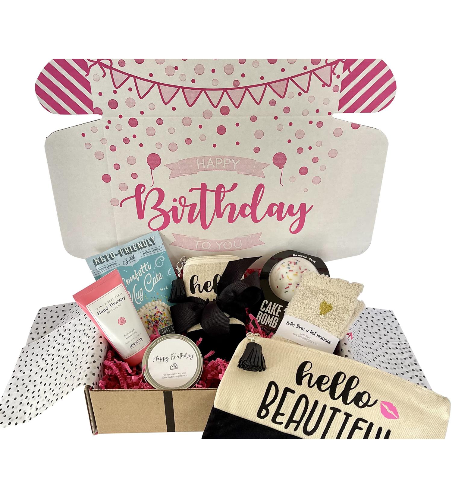 Women's Birthday Gift Box Set - 7 Unique Surprises for Wife, Aunt, Mom, Girlfriend, Sister | Hey It's Your Day Gift Box Co - Buy Online on GoSupps.com