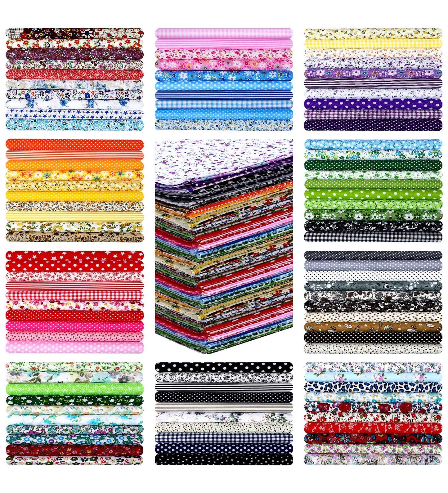 100 Pcs 10x10 Inch Cotton Fabric Square Patchwork Bundles - Floral Craft Fabric for DIY Sewing and Quilting Projects - Buy Online on GoSupps.com