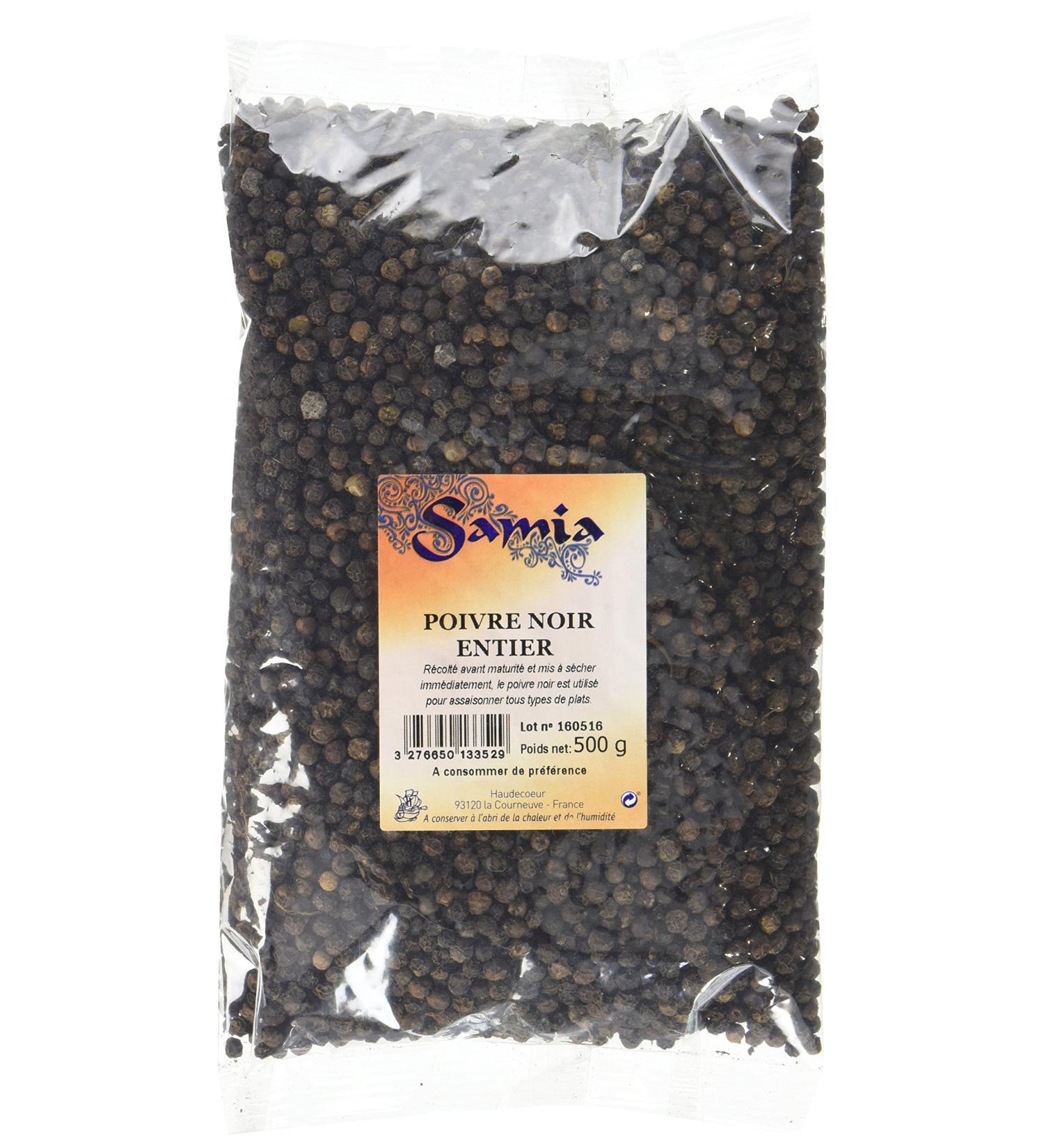 Samia Black Pepper Grains 500g - Pack of 5