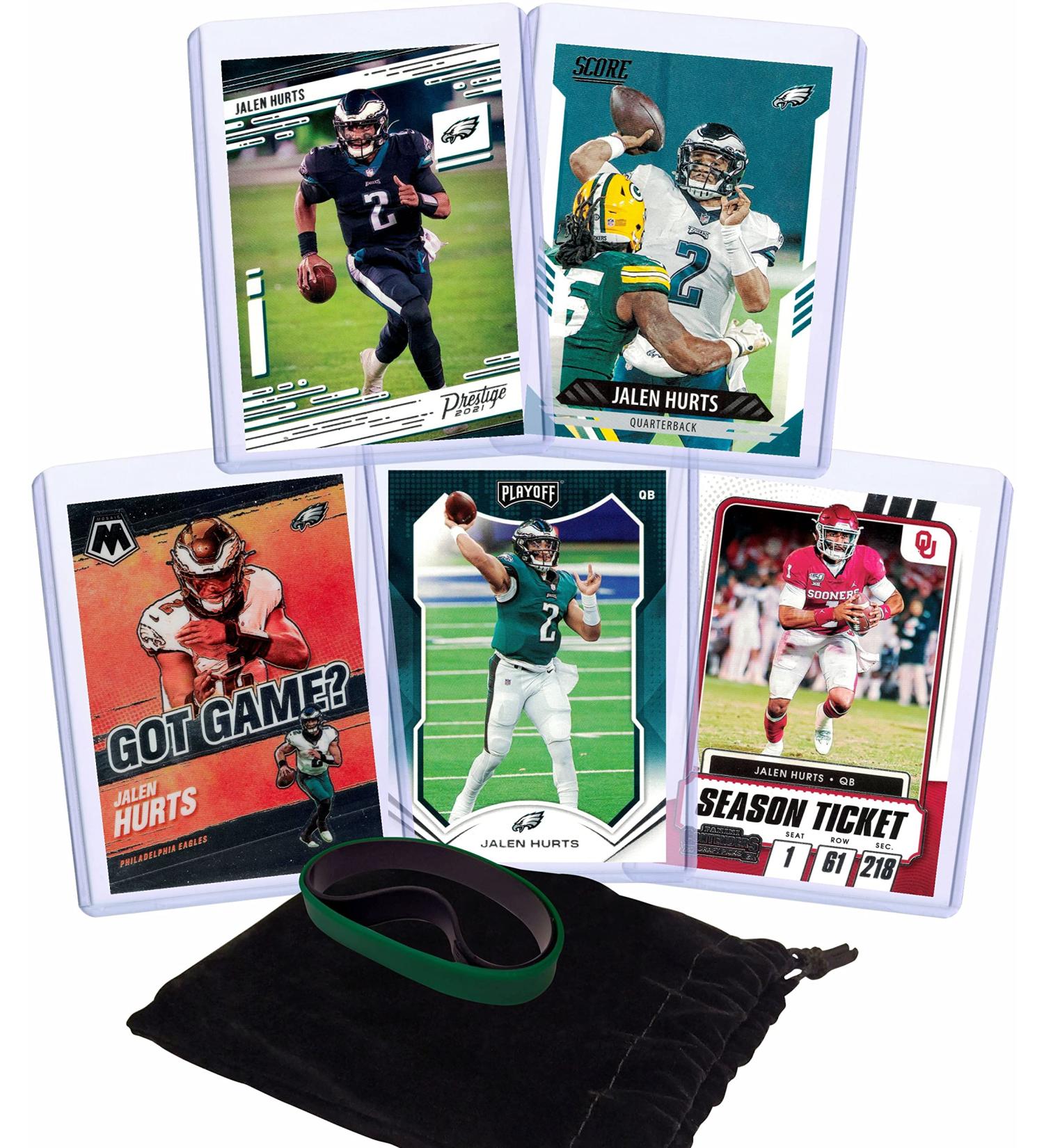Jalen Hurts Football Cards Assorted Bundle - Philadelphia Eagles Trading Cards (5 Pack) - Buy Online on GoSupps.com
