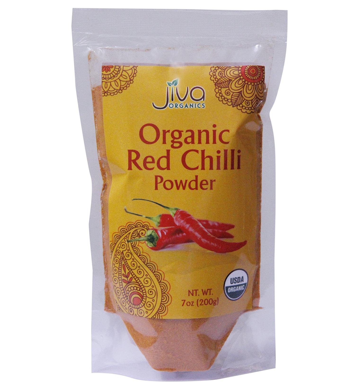 Jiva Organics Organic Red Chilli Powder 7 oz - Premium Spice for Authentic Flavor - Buy Online on GoSupps.com