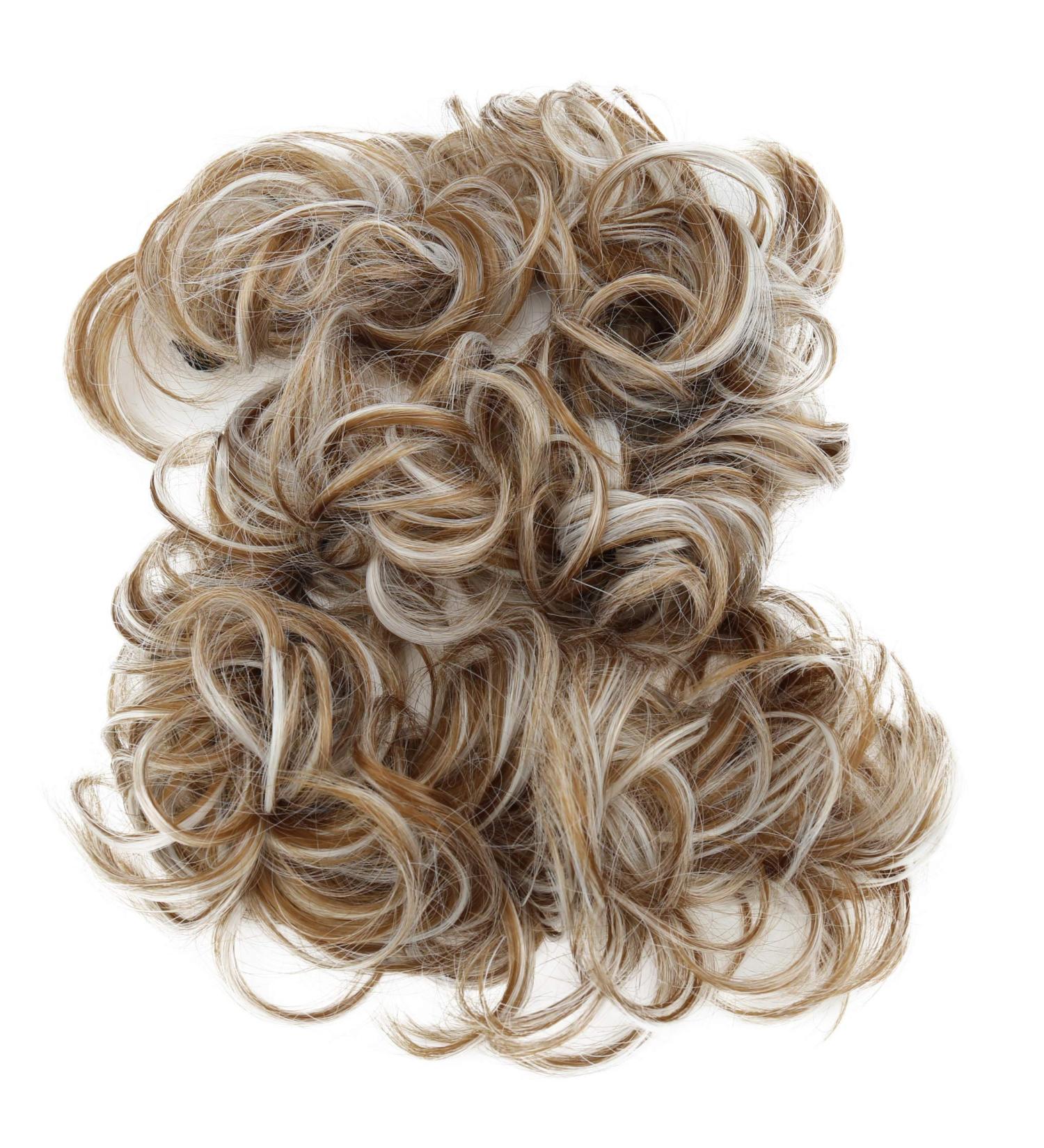 CAISHA XXL Hairpiece Scrunchy Updo Bridal Hairstyle - Light Brown Gray Mix Updo Bun | HW40 - Buy Online on GoSupps.com