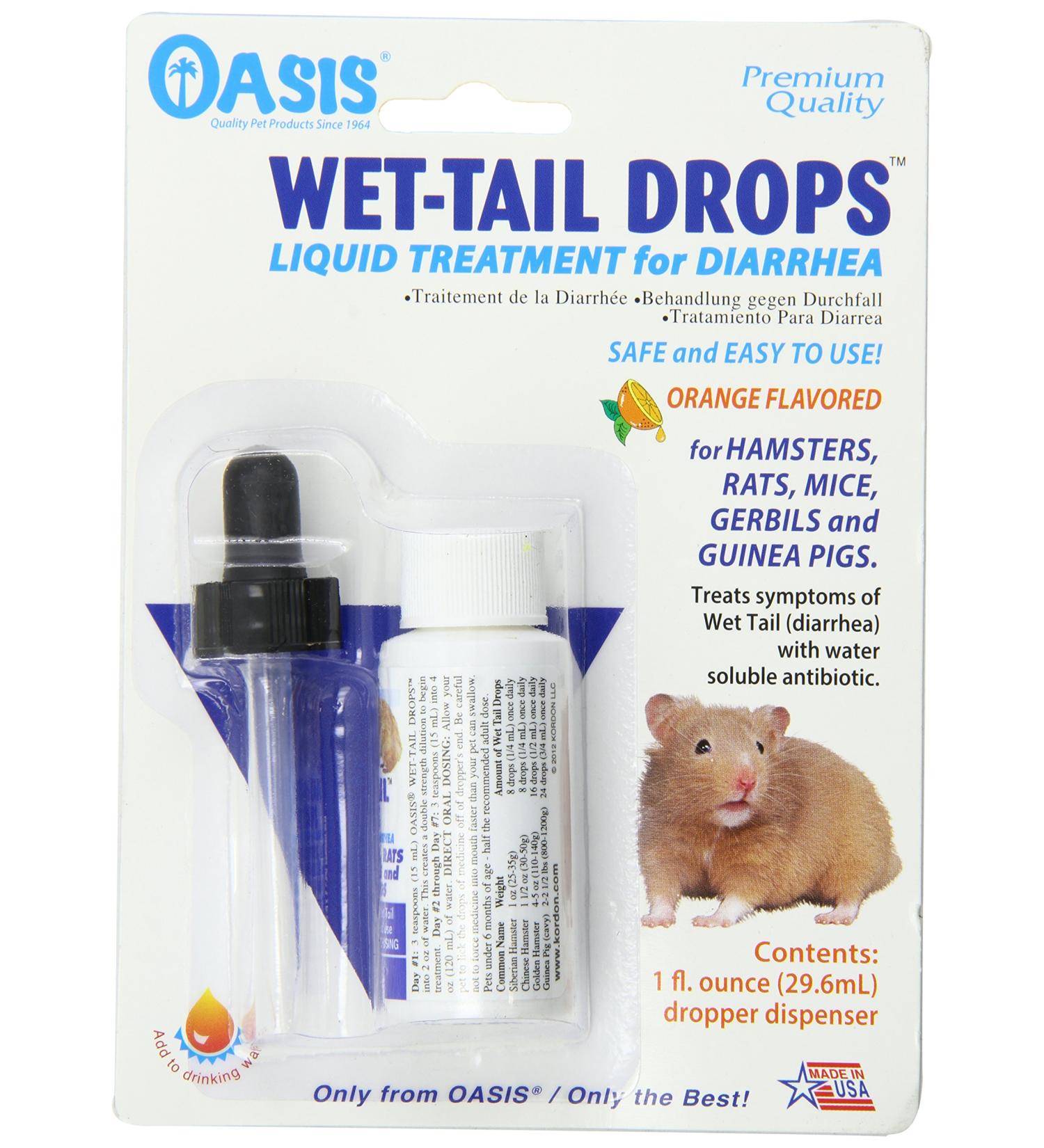 Oasis #80064 Wet Tail Drops- Liquid Treatment for Diarrhea, 1-Ounce