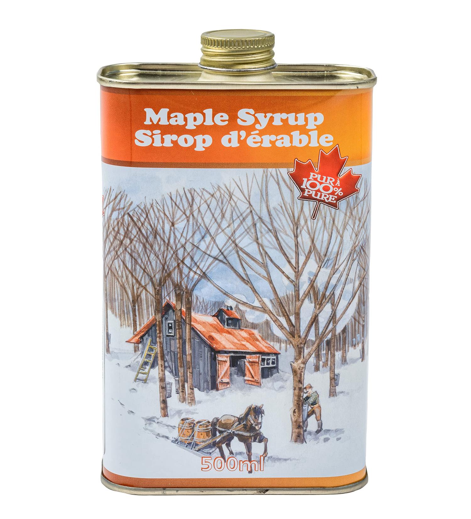 Turkey Hill Sugarbush Heritage Tin Can 100% Pure Premium Canadian Dark Robust Maple Syrup (500ml) 500 ml - Buy Online on GoSupps.com