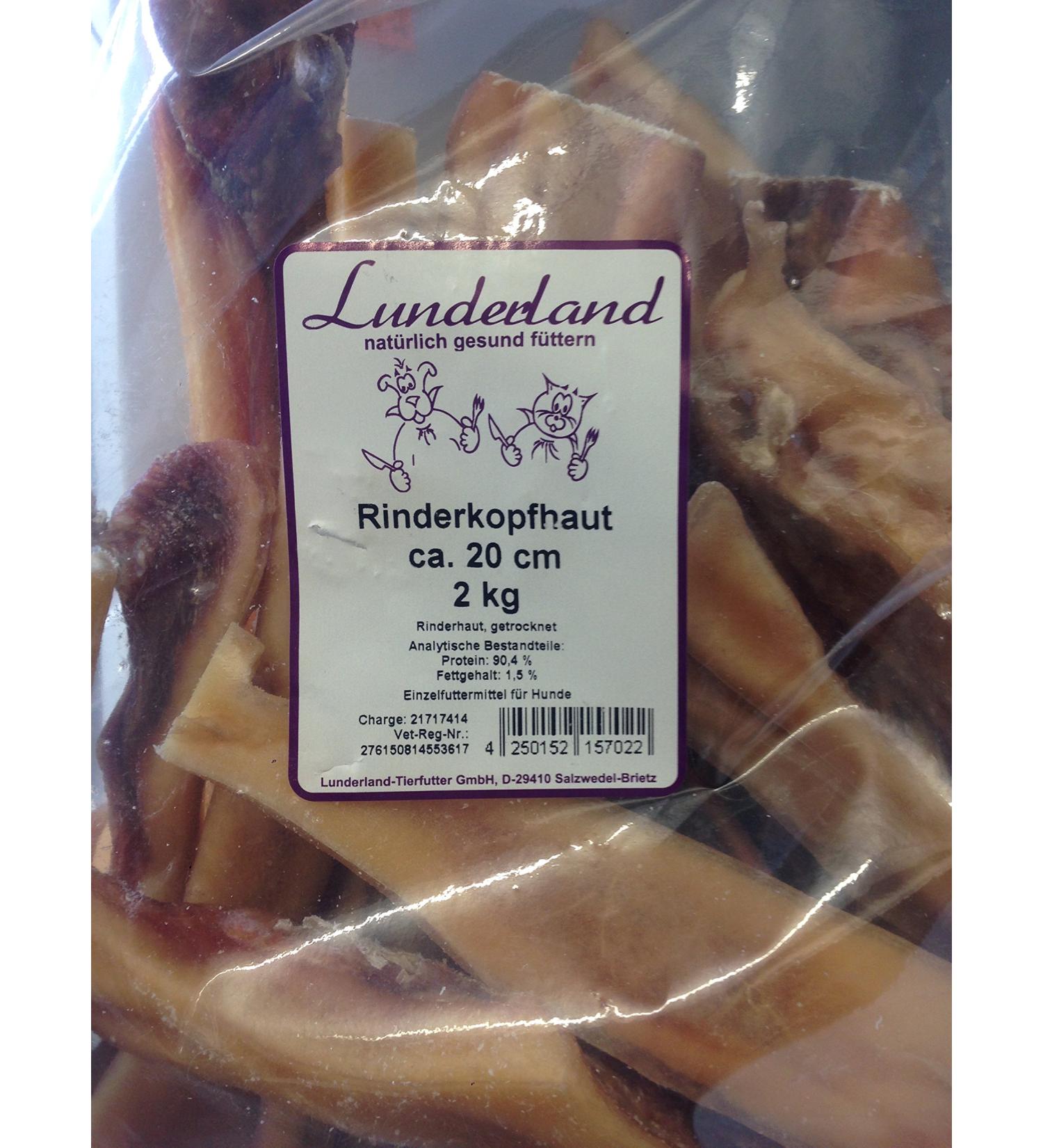 Lunderland beef scalp short (20 cm) 1 pack 2 kg