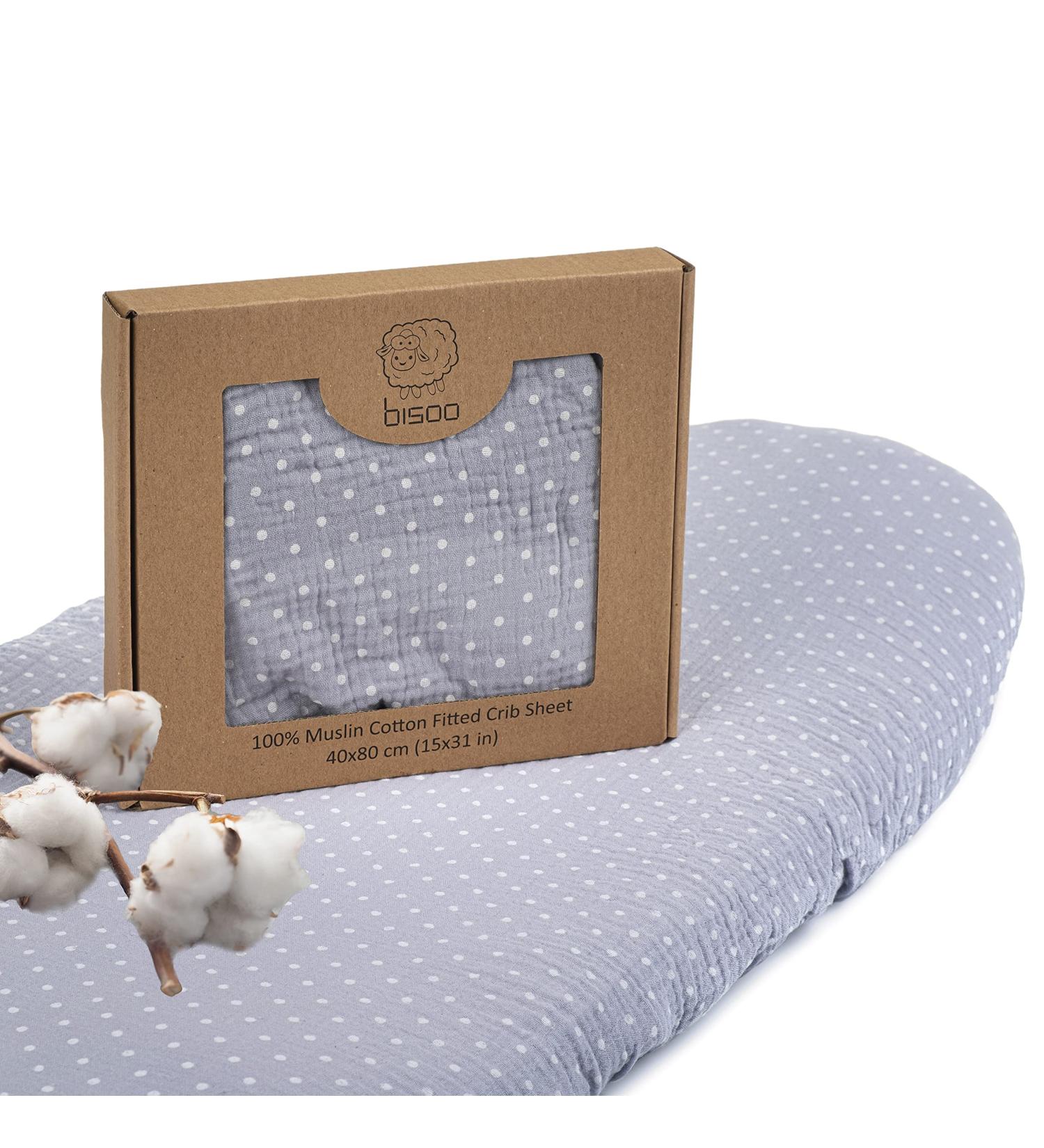 Buy Bisoo 37x80 / 40x80 Fertilizer Sheet Stroller - 100% Musselin Adjustable Baking Cocks Cover for Mosesk rbe - Compatible with Julius Z llner Dreamland Alvi Fabimax - Polka Dot Print Baby Blue - Buy Online on GoSupps.com