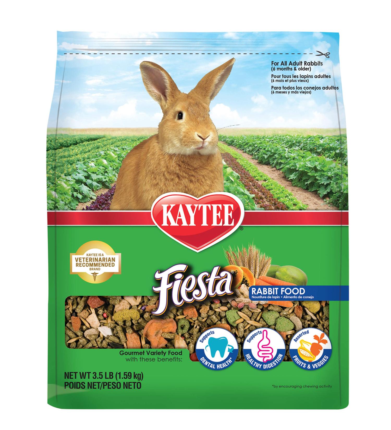 Kaytee Fiesta Rabbit Food 3.5 lb - Premium Nutrition for Healthy Bunnies - Buy Online on GoSupps.com