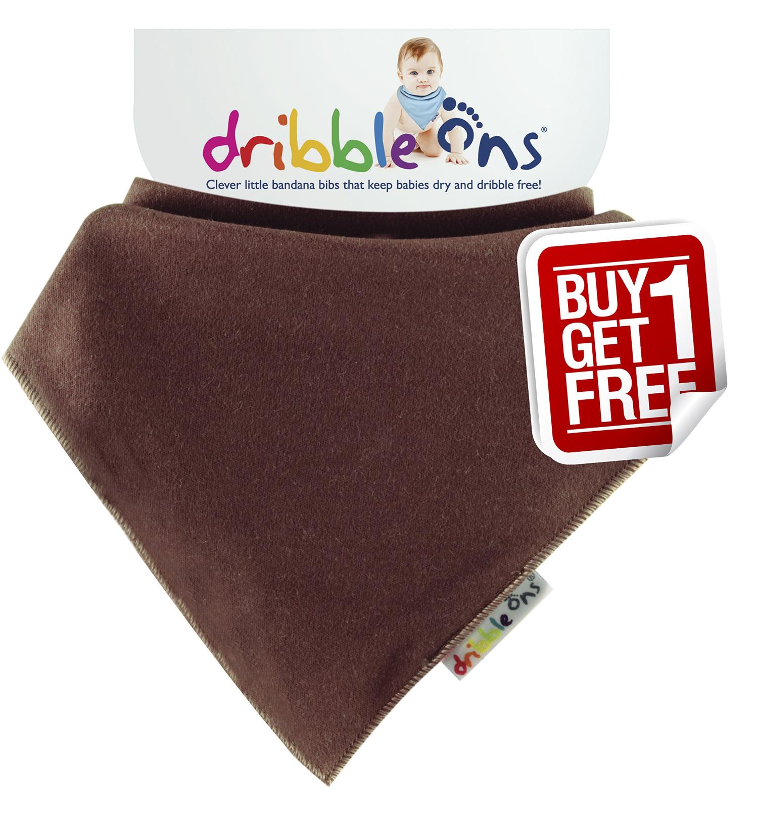 Dribble Ons Bib (0-24 Months) Brown