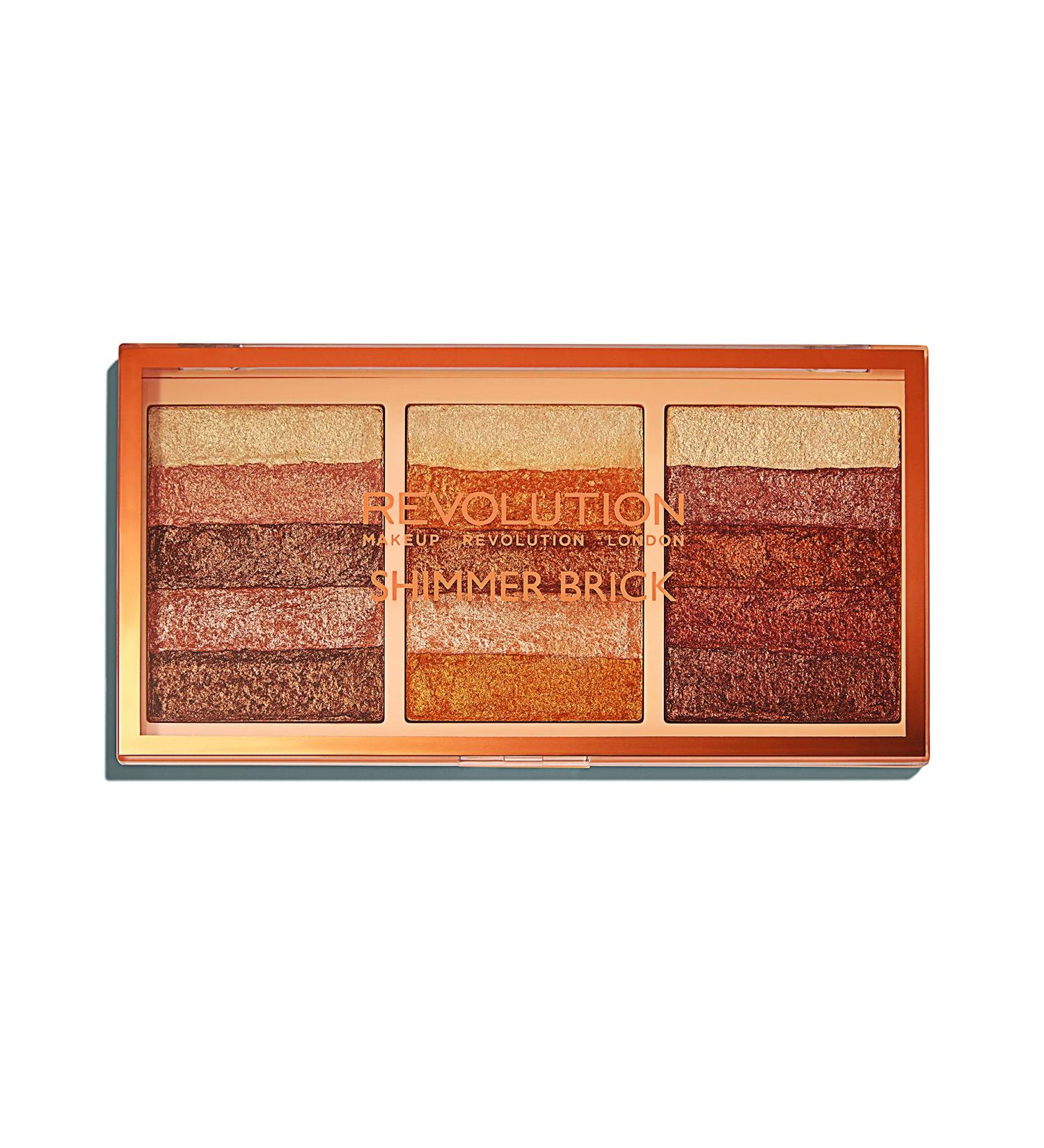 Revolution Shimmer Brick Palette - Iridescent Highlighting & Bronzing for All Skin Tones | International Shipping Available - Buy Online on GoSupps.com
