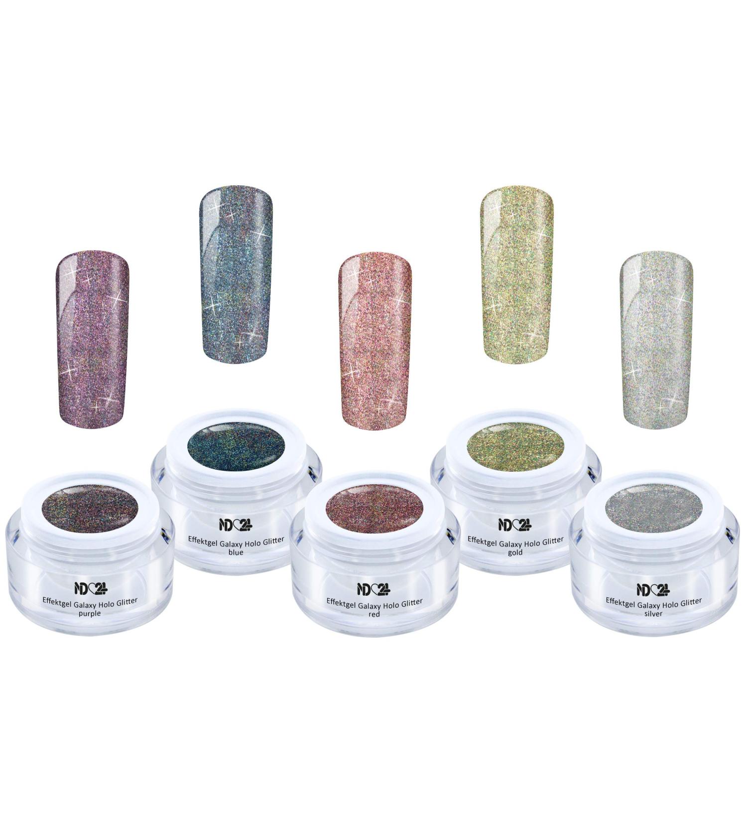 UV LED Galaxy Holo Set - Studio Quality Gel Nail Art (5 x 5ml) | International Shipping - Buy Online on GoSupps.com