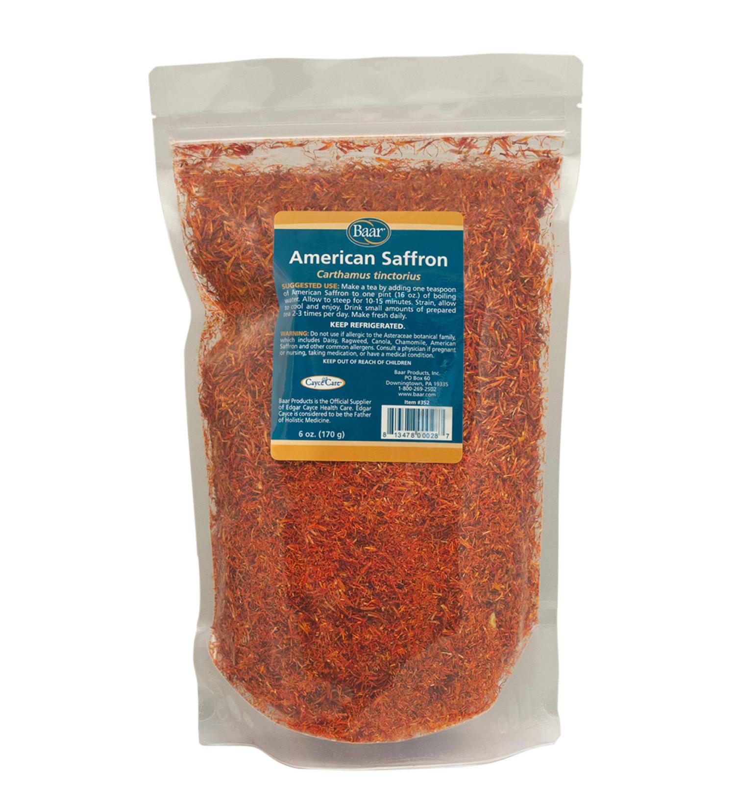 Baar American Saffron Herbal Tea - Digestive Aid & Intestinal Cleansing for Skin Conditions - 6 oz - Buy Online on GoSupps.com