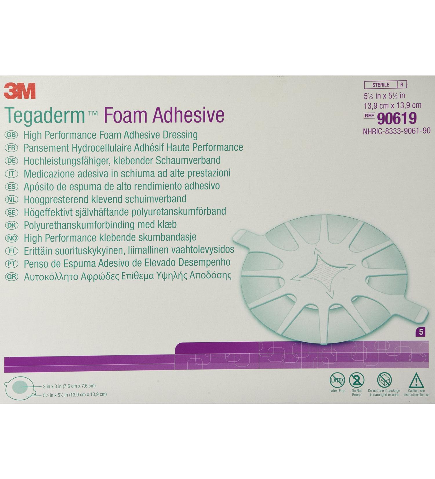 3M Tegaderm High Performance Adhesive Foam Dressing 5-1/2" Square