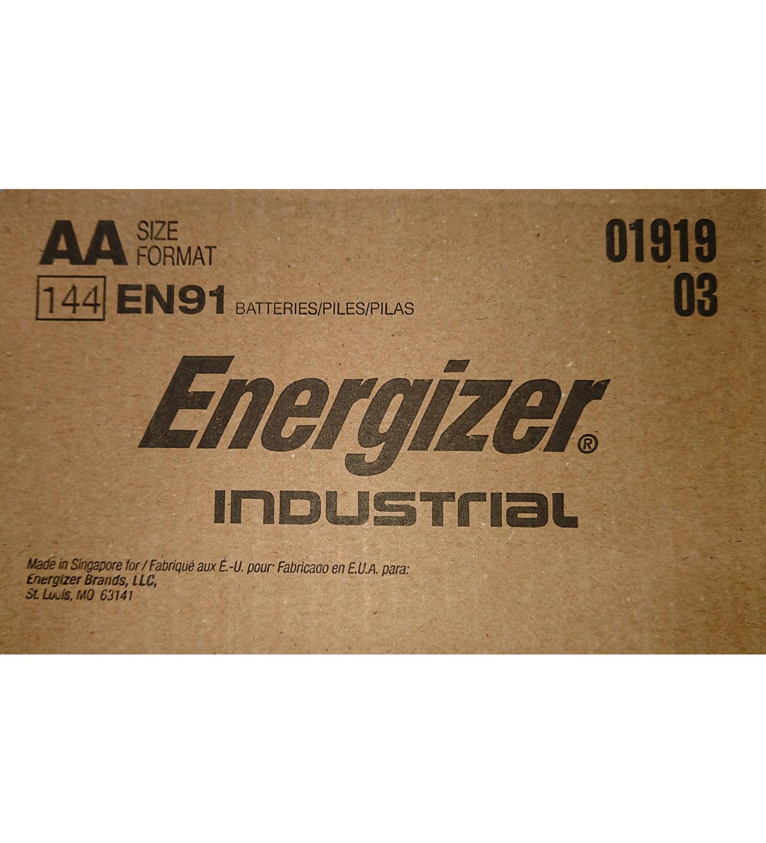 Energizer EN91 Industrial AA Batteries - Bulk Box of 144 - Made in USA/Singapore | International Shipping Available - Buy Online on GoSupps.com