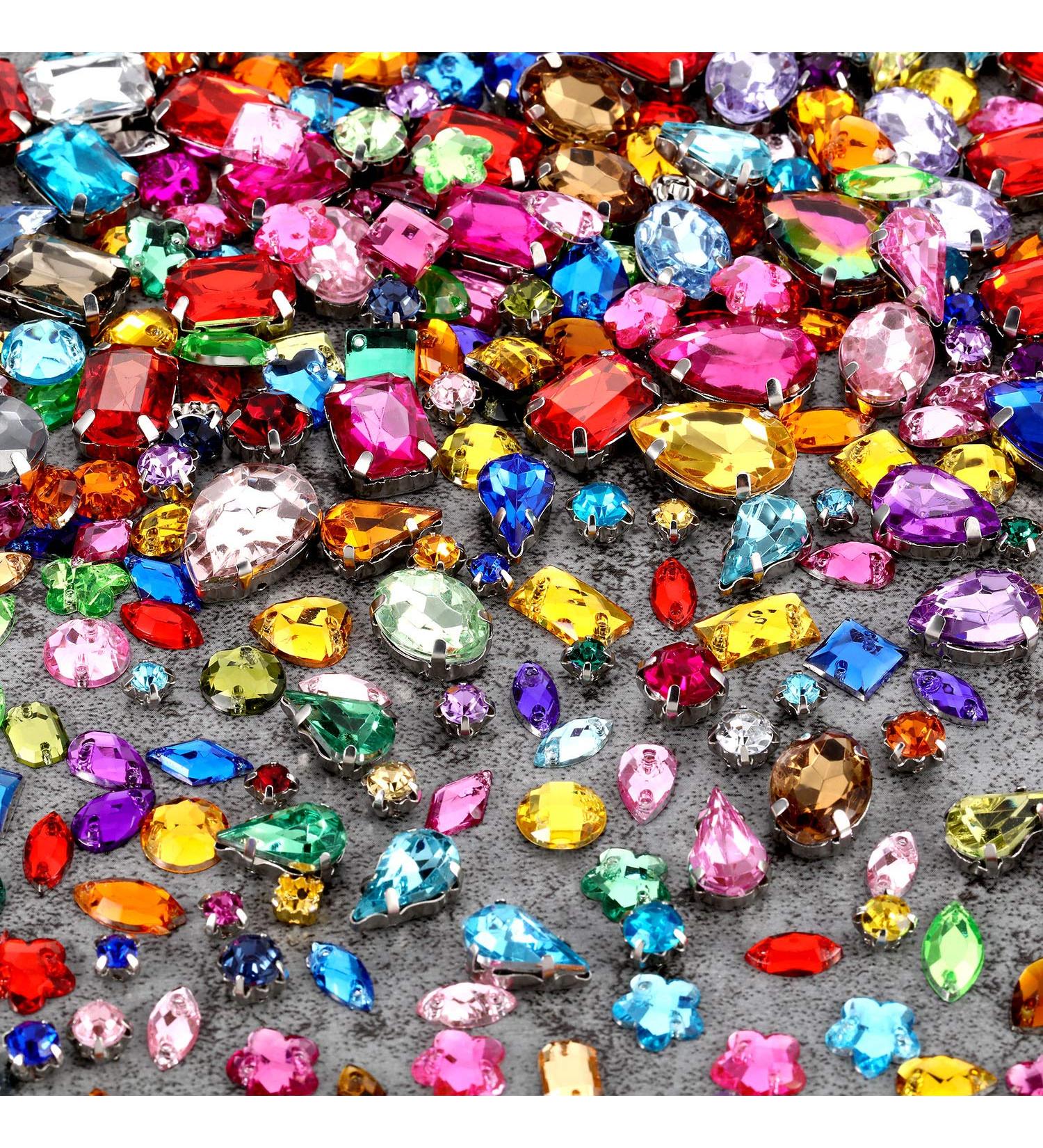320 PC Sew on Rhinestone Crystals Set - DIY Crafts & Clothing Decor - Buy Online on GoSupps.com