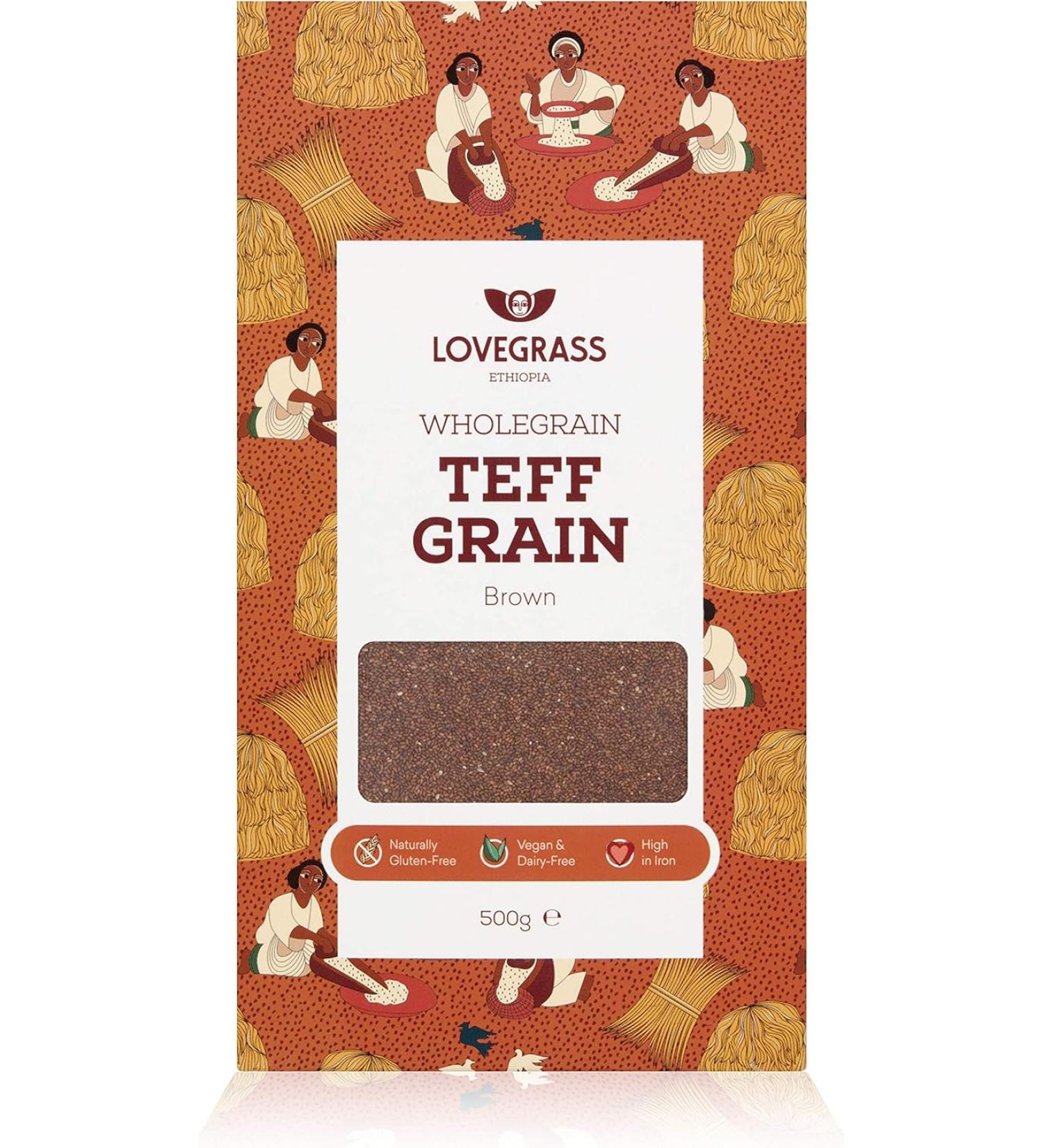 Lovegrass Ethiopia Habesha Brown Teff Grain - Brown - 500g - Buy Online on GoSupps.com