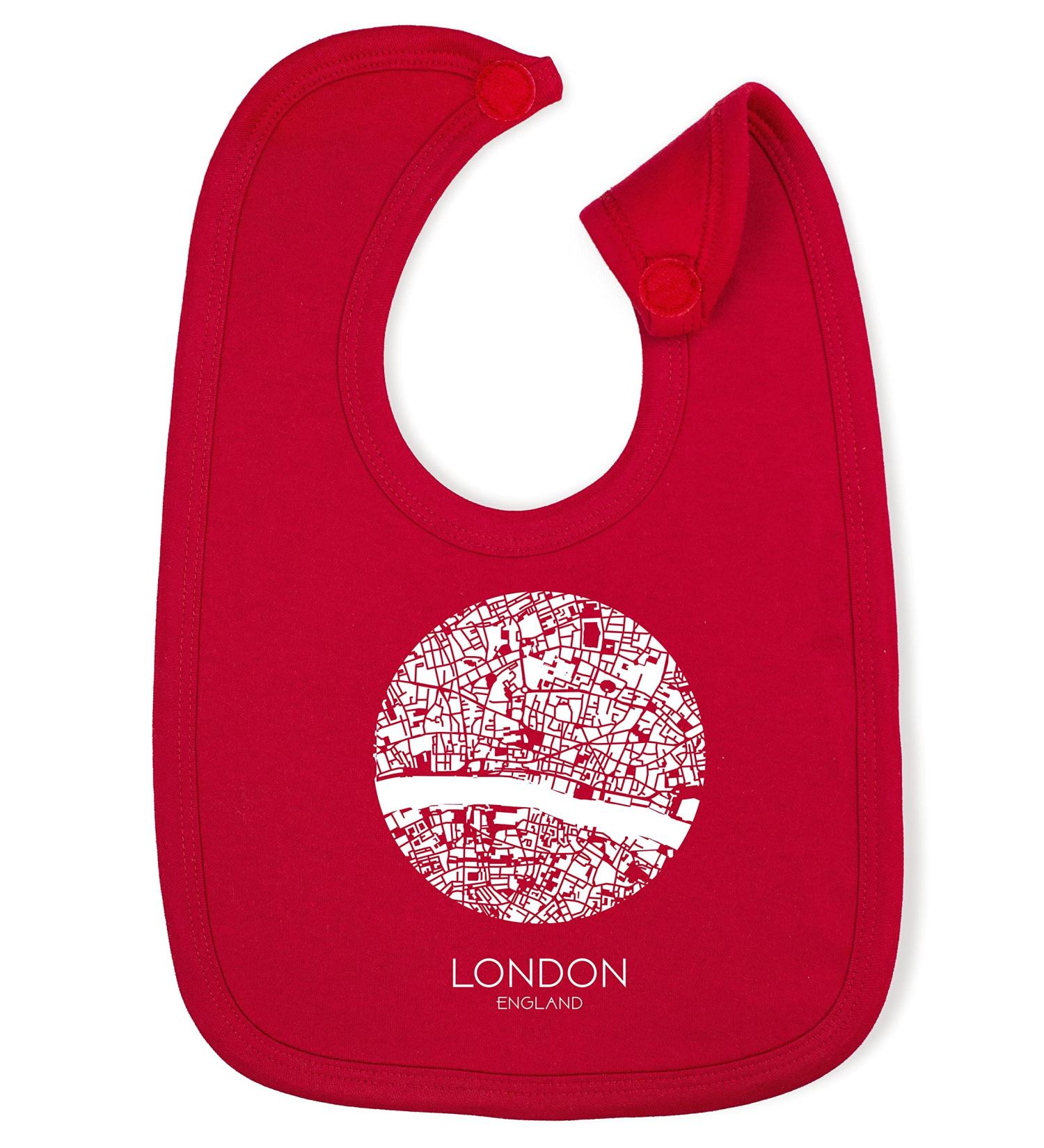 Hippowarehouse London map cotton baby nursing bib boys girls