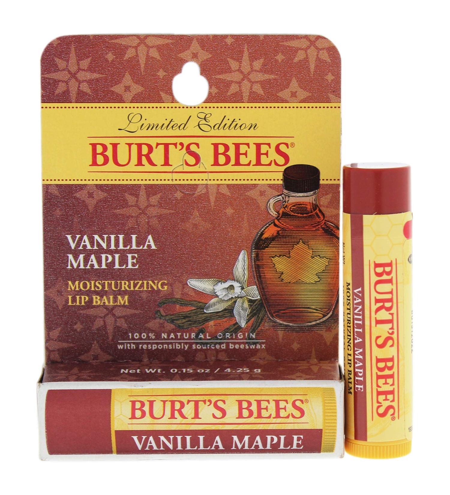 Buy Burt's Bees Vanilla Maple Moisturizing Lip Balm - Unisex 0.15 oz - Hydrating Lip Care - Buy Online on GoSupps.com