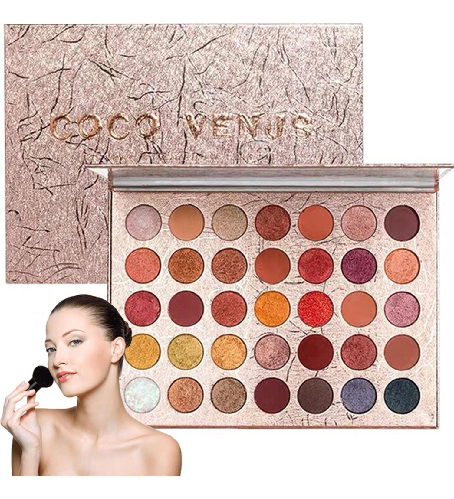 Retoo 35-Color Eyeshadow Palette | Professional Makeup | Highly Pigmented & Long-Lasting | Vegan Formula - Buy Online on GoSupps.com