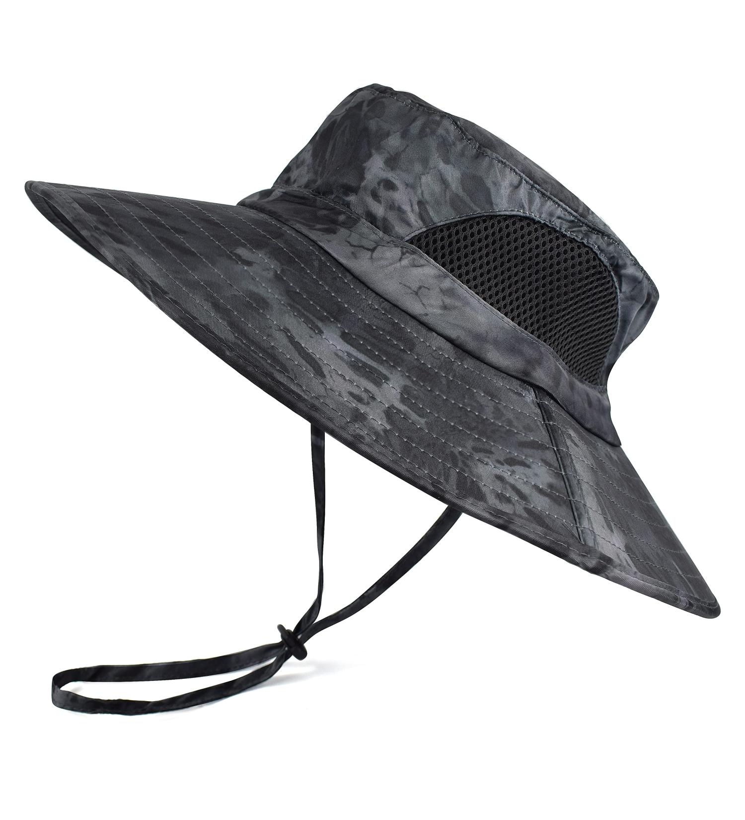 EINSKEY Waterproof Wide Brim Sun Hat in 05 Dark Grey Camo - Unisex Bucket Hat for Fishing, Hiking, Safari - Foldable Boonie Hat for Garden and Beach - Buy Online on GoSupps.com