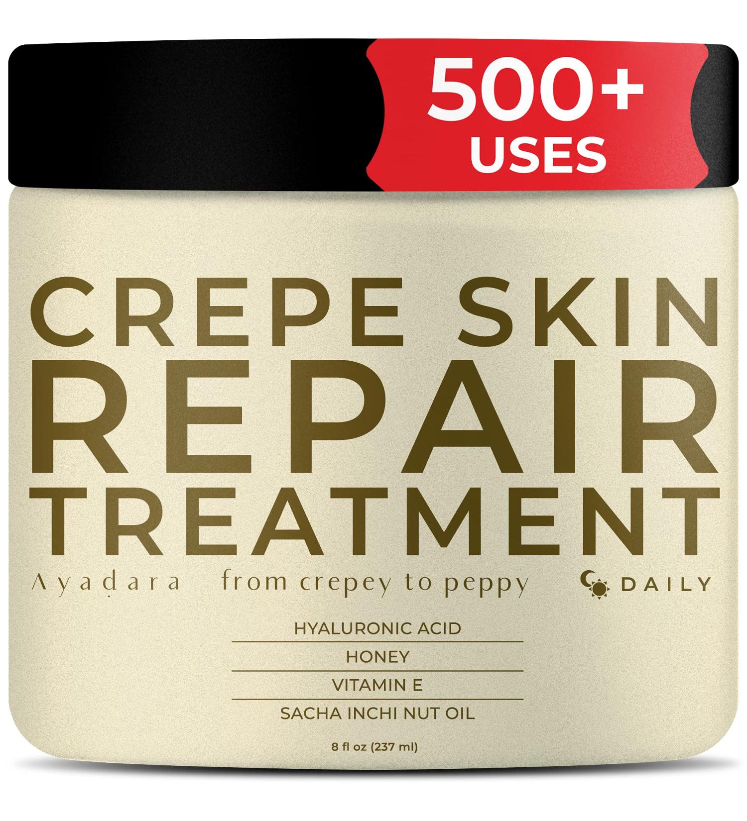 Hyaluronic Acid Skin Firming Lotion for Crepey Skin Repair | Anti-Aging & Anti-Wrinkle Cream for Neck, Arms, Chest & Legs | Stretch Marks Remover | 500+ Uses by Ayadara - Buy Online on GoSupps.com