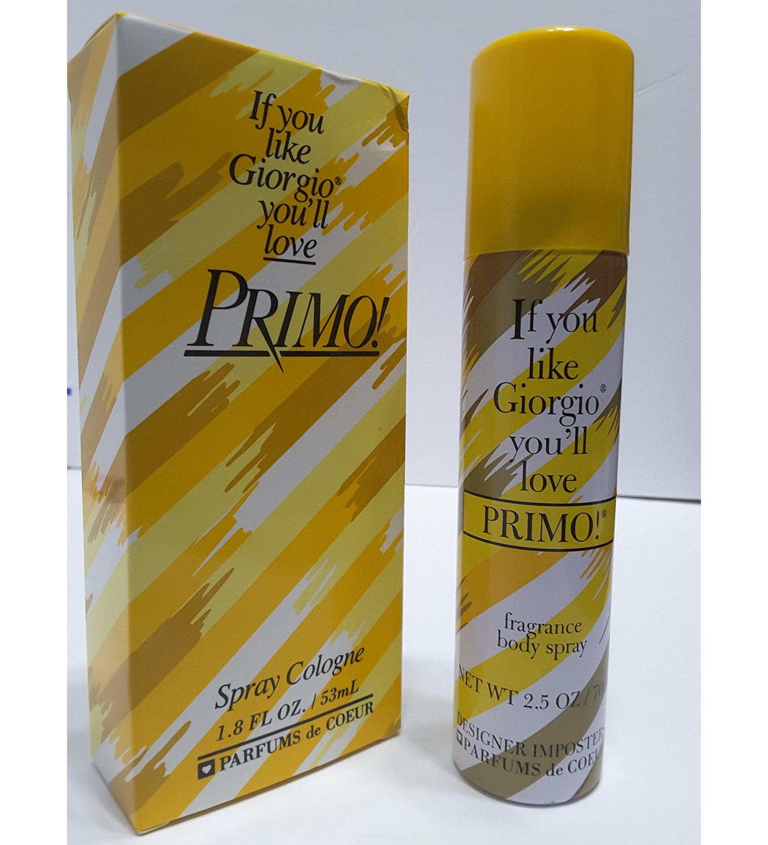 Primo By Parfums De Coeur For Women. Cologne Spray 1.8-Ounce and Fragrance Deodorant Body spray 2.5 Oz bundle - Buy Online on GoSupps.com