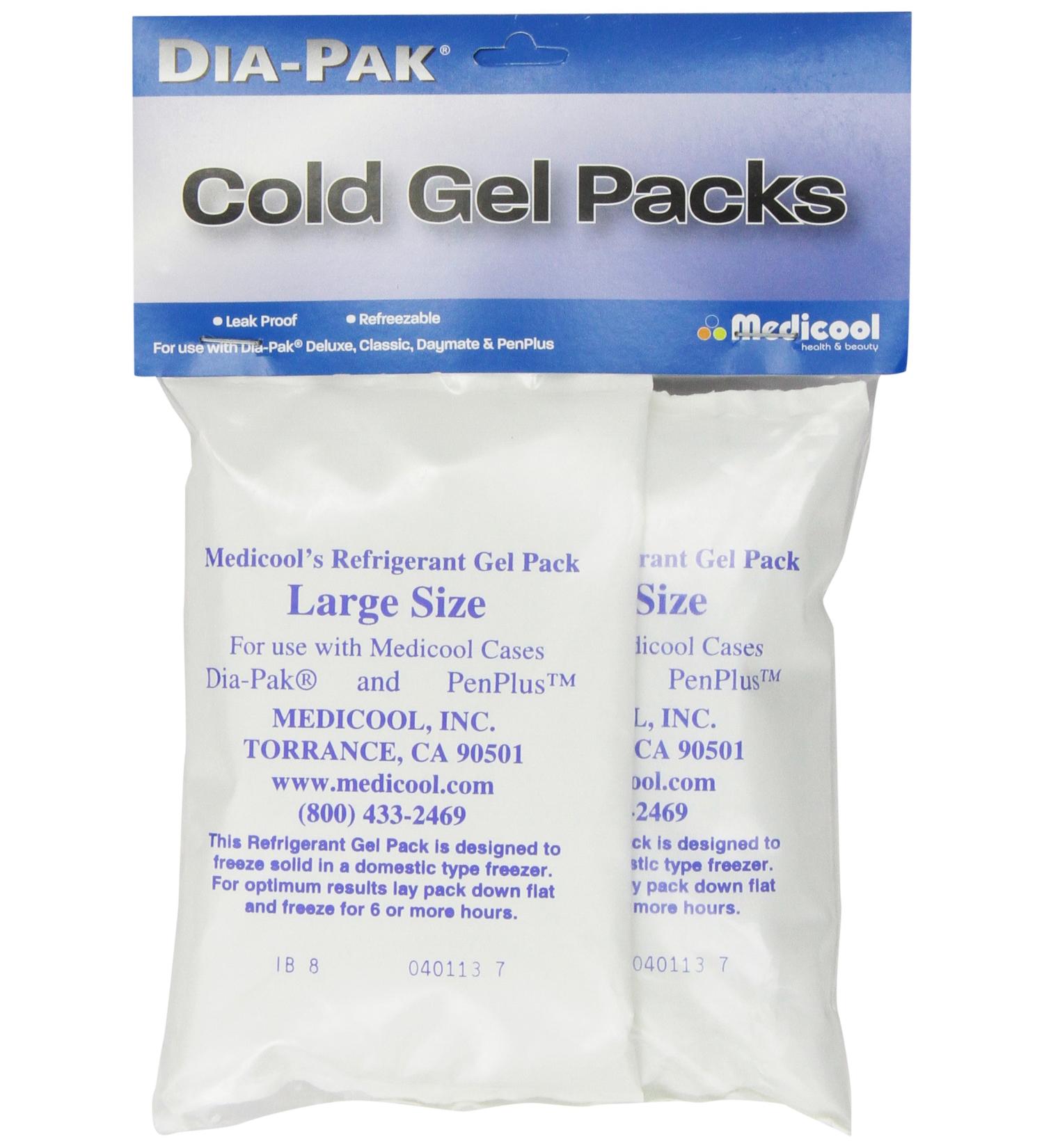 Medicool Dia-Pak Refrigerant Gel Packs Freeze Solid Cooling Gel | GEL8OZ Large Deluxe - Buy Online on GoSupps.com