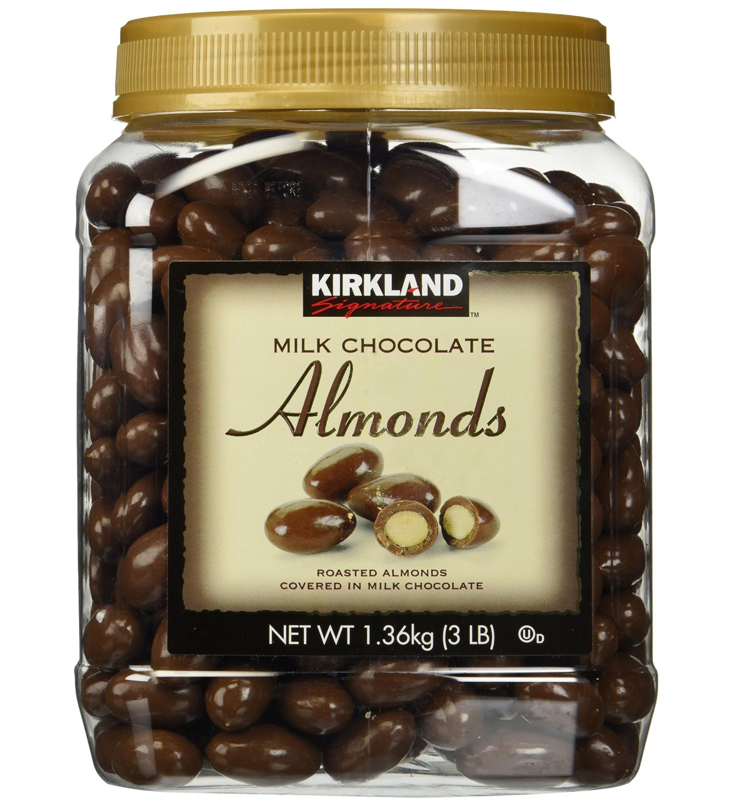 Kirkland Signature Milk Chocolate Roasted Almonds - 48 Ounce (3 lb) Pack - Delicious Chocolate Almonds - Buy Online on GoSupps.com