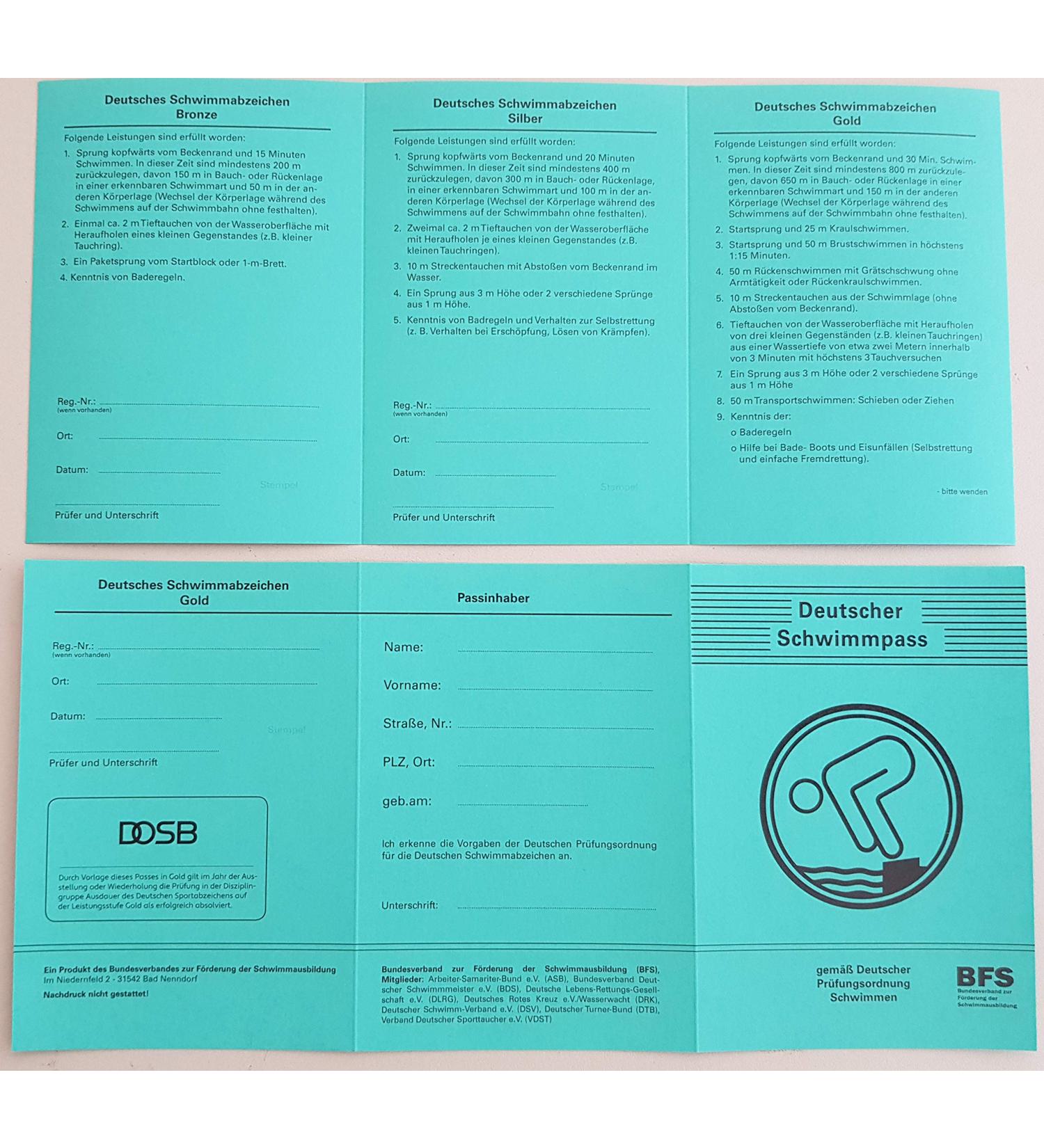 HDmirrorR German swimming pass green for teenagers and adults