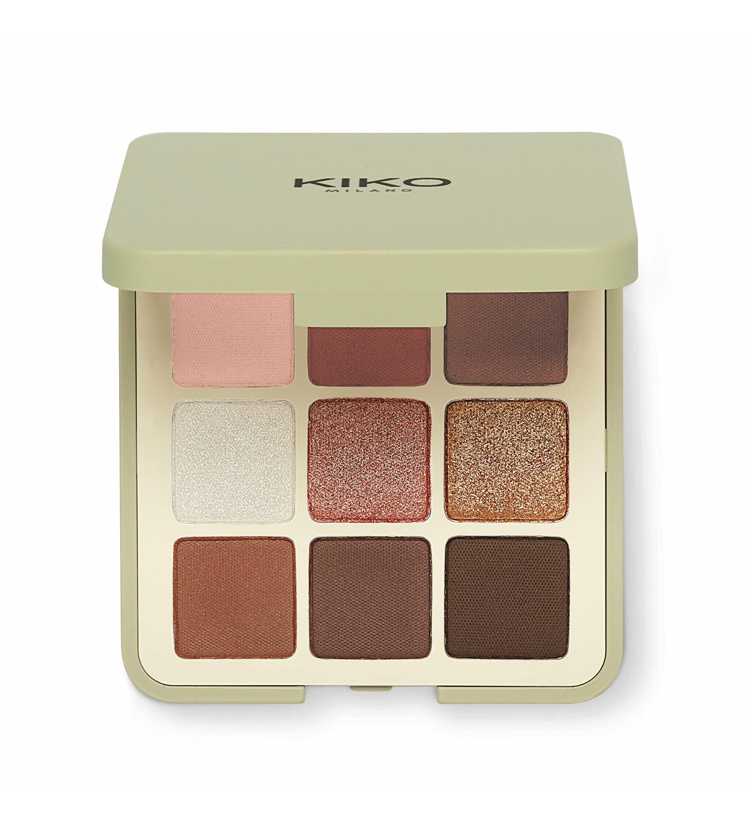 Kiko Milano Green Me Eyeshadow Palette 101 | 9 Shades Matte Pearl Metallic | Cool Spice | International Shipping Available - Buy Online on GoSupps.com