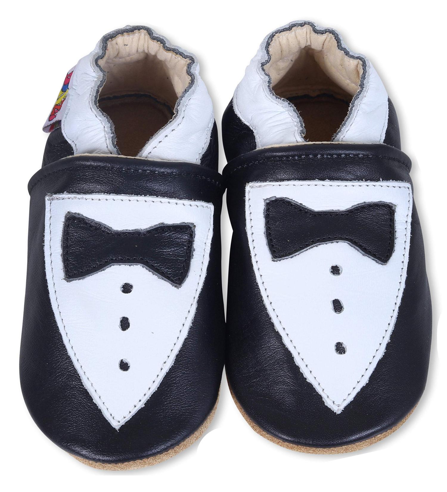 SHADOW DANCE UK Baby Toddler Shoes - Soft Sole Leather Winter Booties for Newborns 6-12 Months - Bowtiebaby Design - Buy Online on GoSupps.com