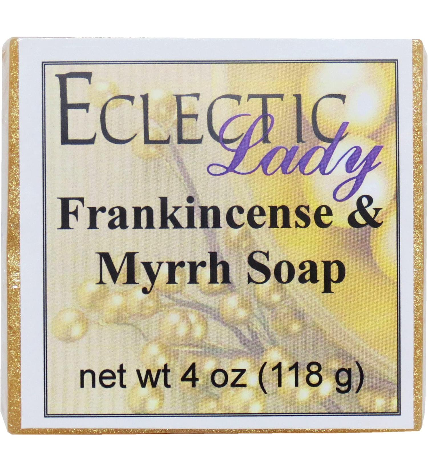 Buy Frankincense and Myrrh Glycerin Soap - Eclectic Lady 4 oz Bar | Premium Natural Soap for Glowing Skin - Buy Online on GoSupps.com