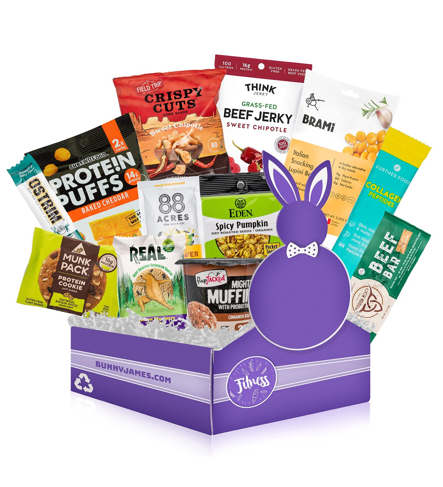 High Protein Sampler Snack Box - Healthy Fitness Gifts for Men | Military & Athletes Gift Basket - Buy Online on GoSupps.com